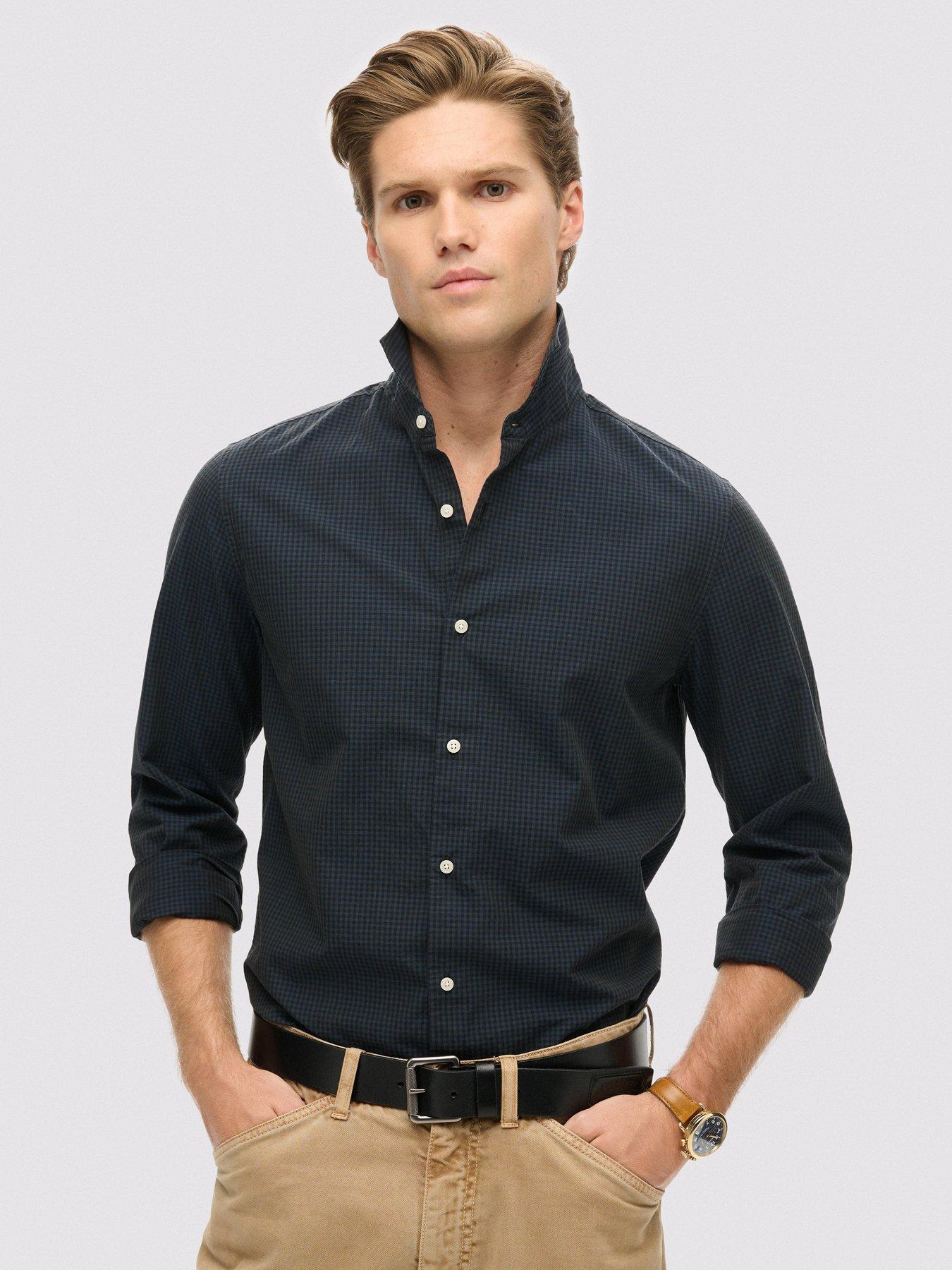 Image 1 of 4 of Superdry Long Sleeve Shirt - Navy