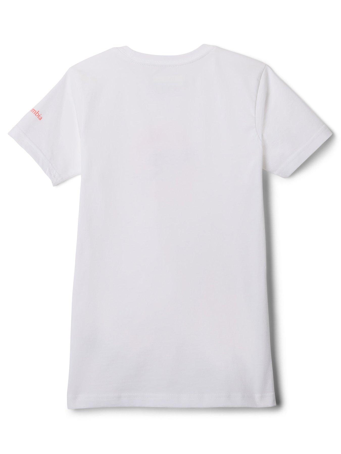 Image 2 of 2 of Columbia Girls Mission Lake Short Sleeve Graphic T-Shirt - White