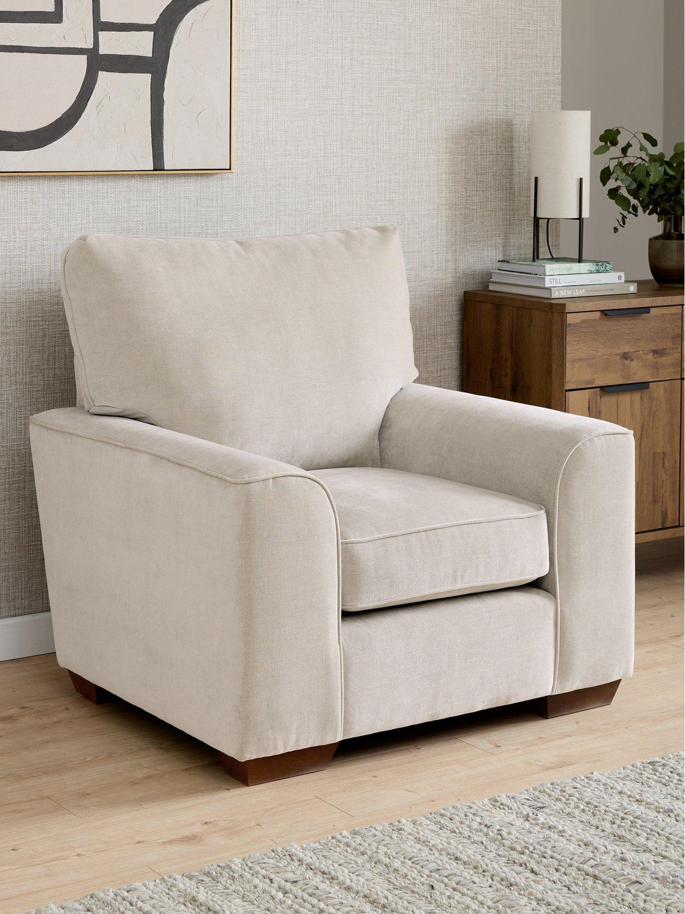 Product photograph of Very Home Ascot Fabric Chair from very.co.uk