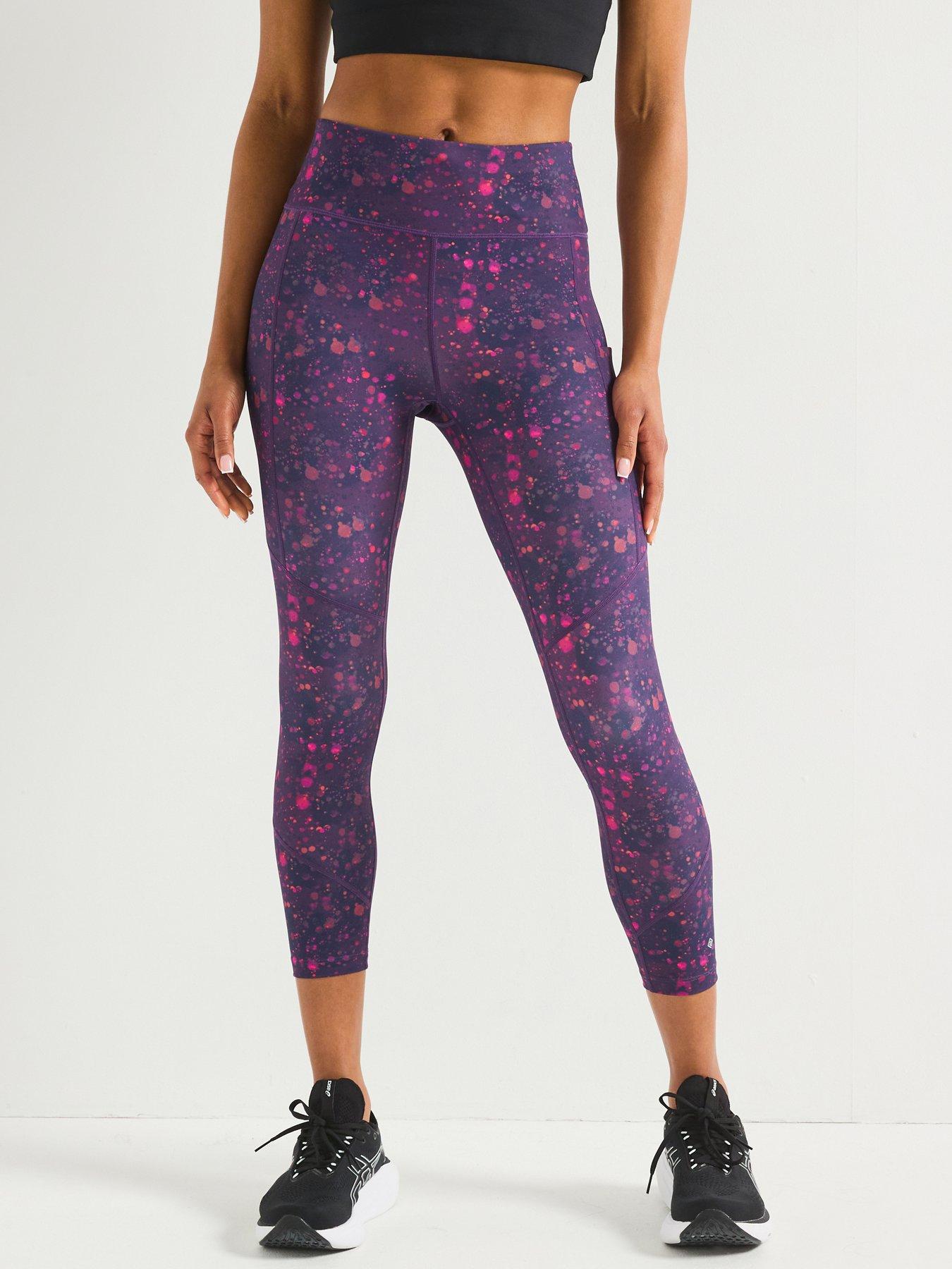 undefined Womens Running Tech Crop Tight - Purple
