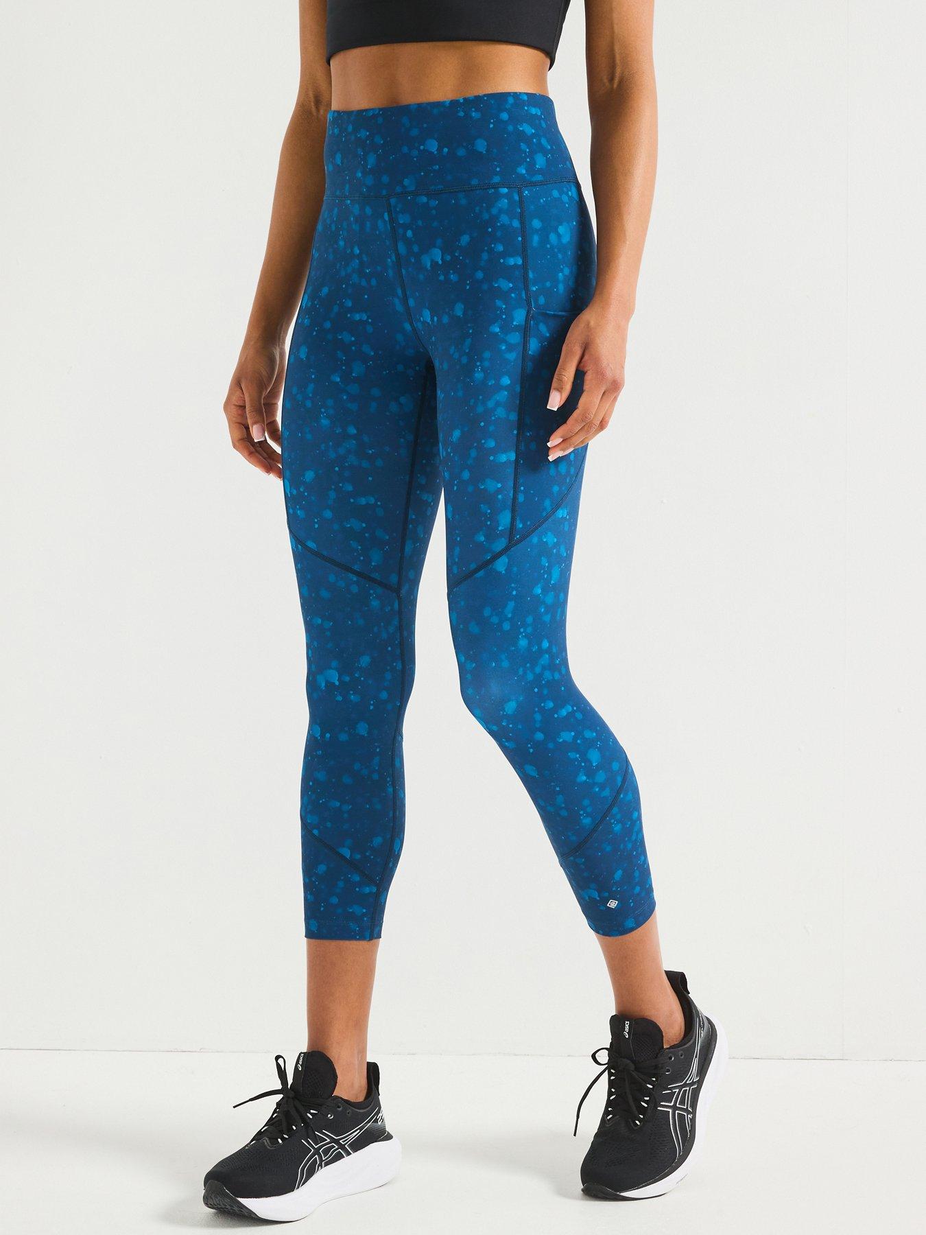 undefined Womens Running Tech Crop Tight - Blue