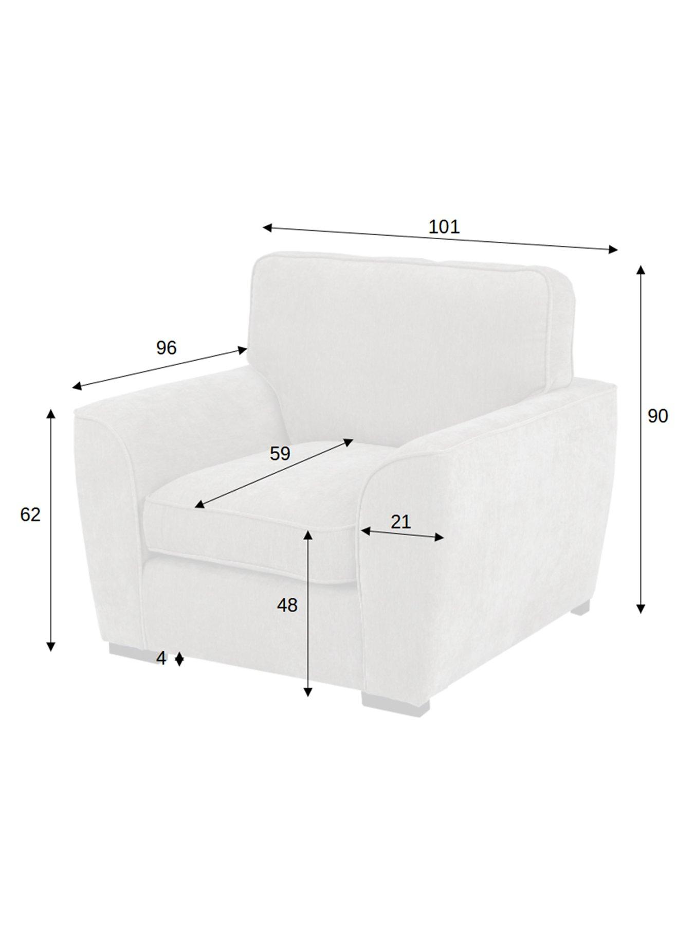 Image 6 of 7 of Very Home Harlow Standard Back Fabric Armchair&nbsp;- FSC&reg; Certified