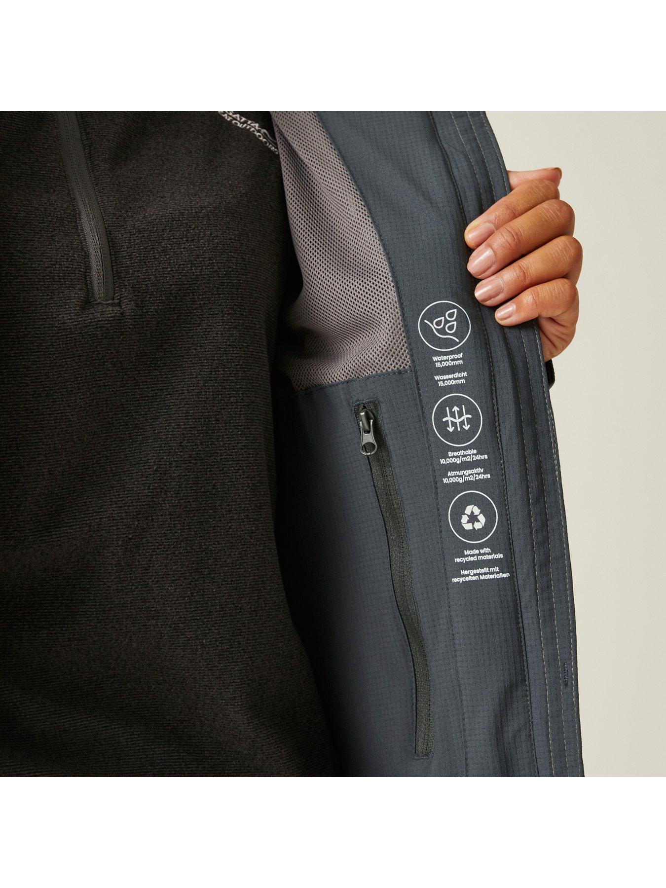 Regatta Women's Okara Waterproof Jacket, Abrigo Impermeable Y Transpirable Con Cremallera Completa Okara Mujer Mujer, Polar Bear