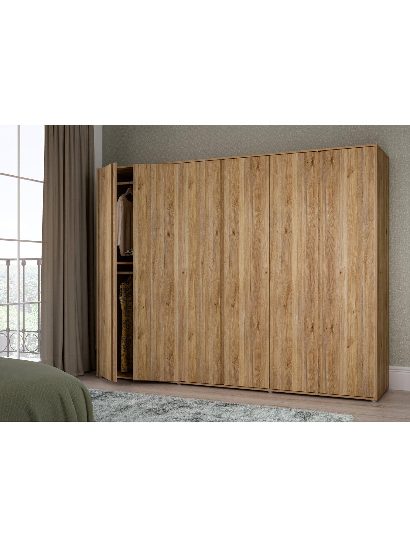 undefined Lisson 6 Door Wardrobe - New Oak - FSC® Certified