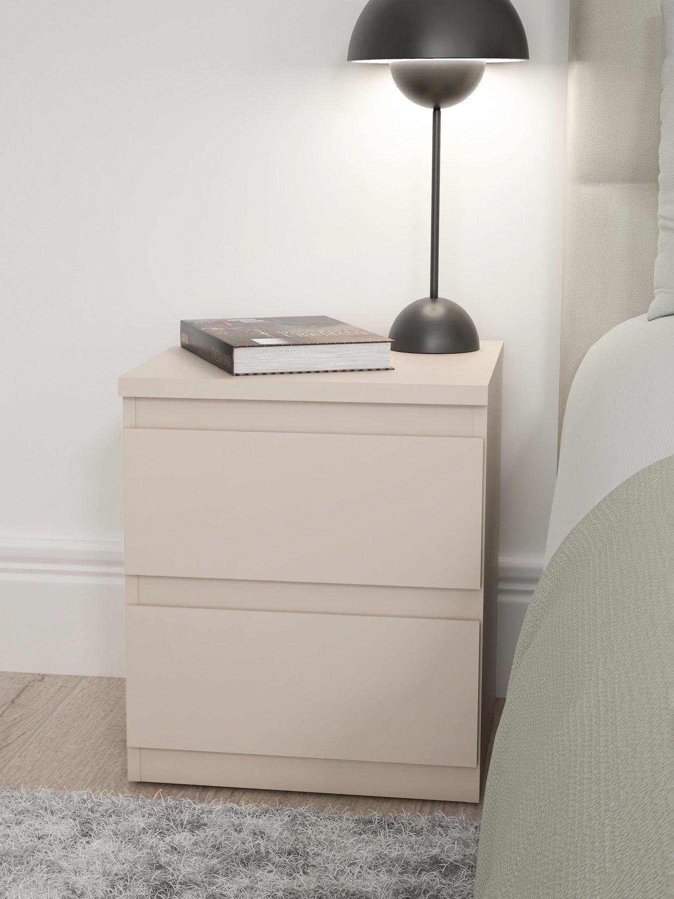 undefined Lisson 2 Drawer Bedside - Oatmeal - FSC® Certified
