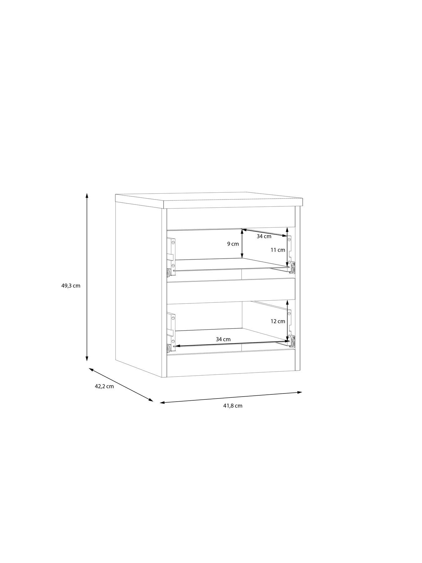 Image 7 of 7 of Very Home Lisson 2 Drawer Bedside - Oatmeal&nbsp;- FSC&reg; Certified
