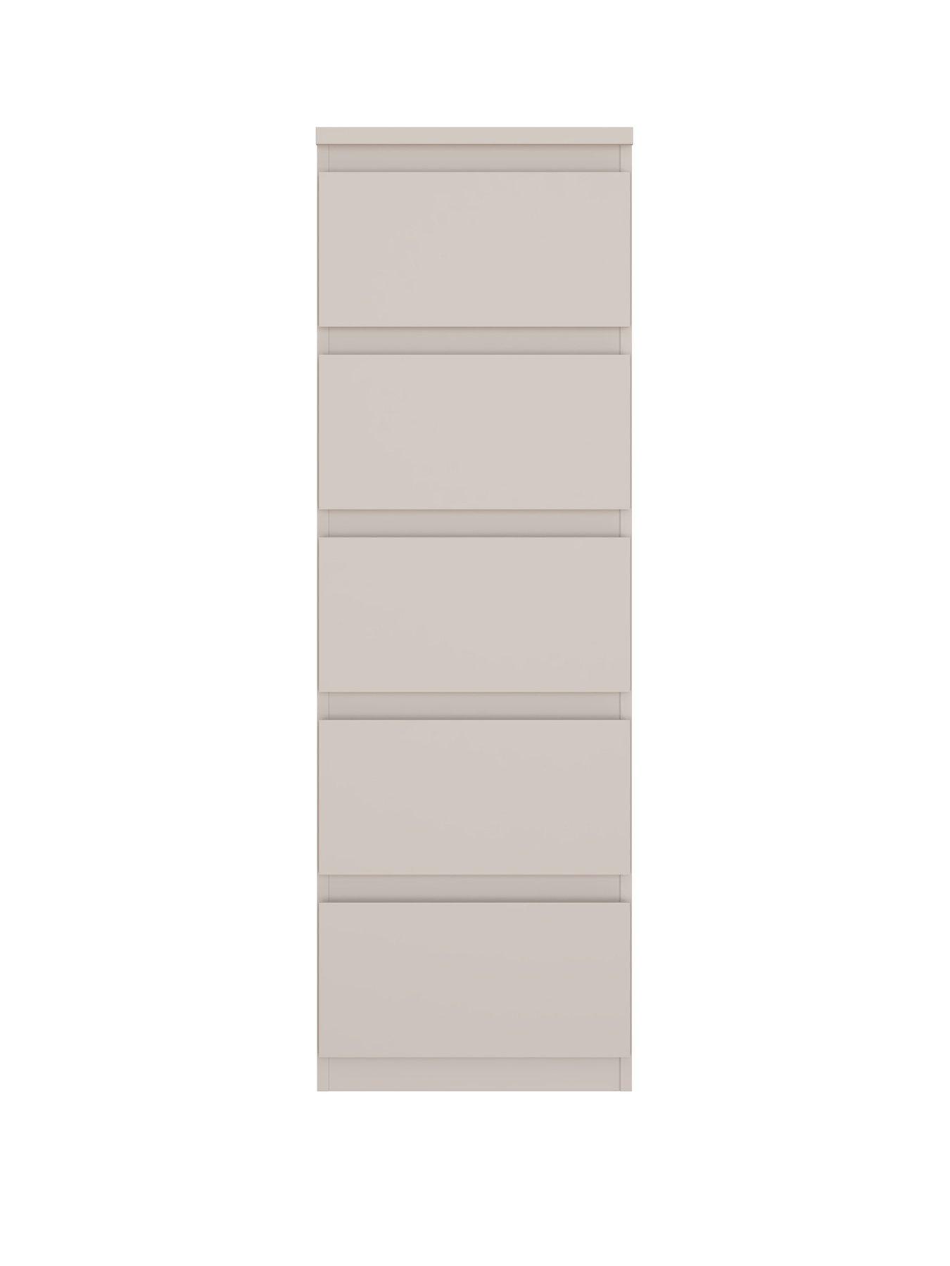 Image 2 of 7 of The Very Collection Lisson Narrow Chest of 5 Drawers - Oatmeal - FSC&reg; Certified
