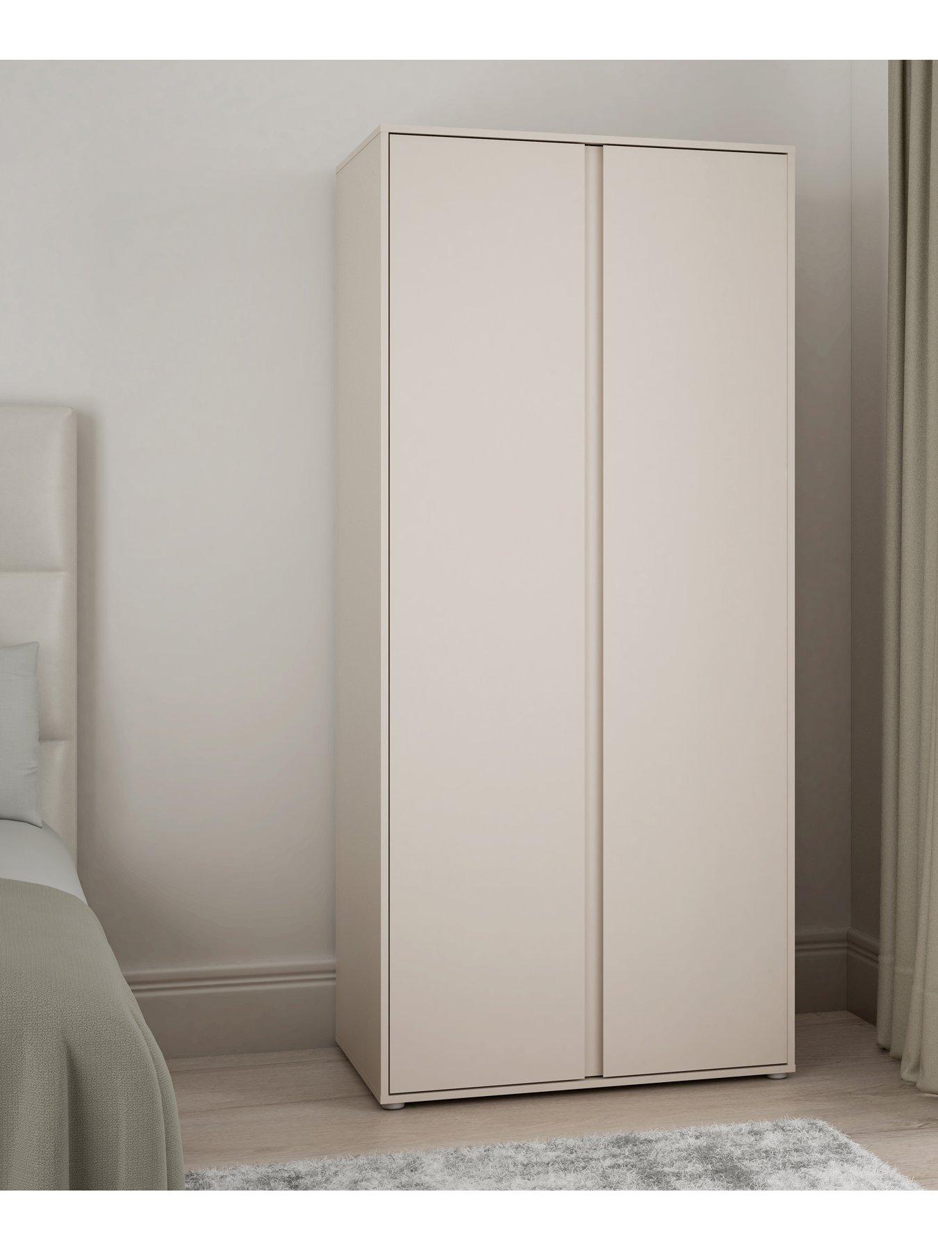 undefined Lisson 2 Door Wardrobe - Oatmeal - FSC® Certified