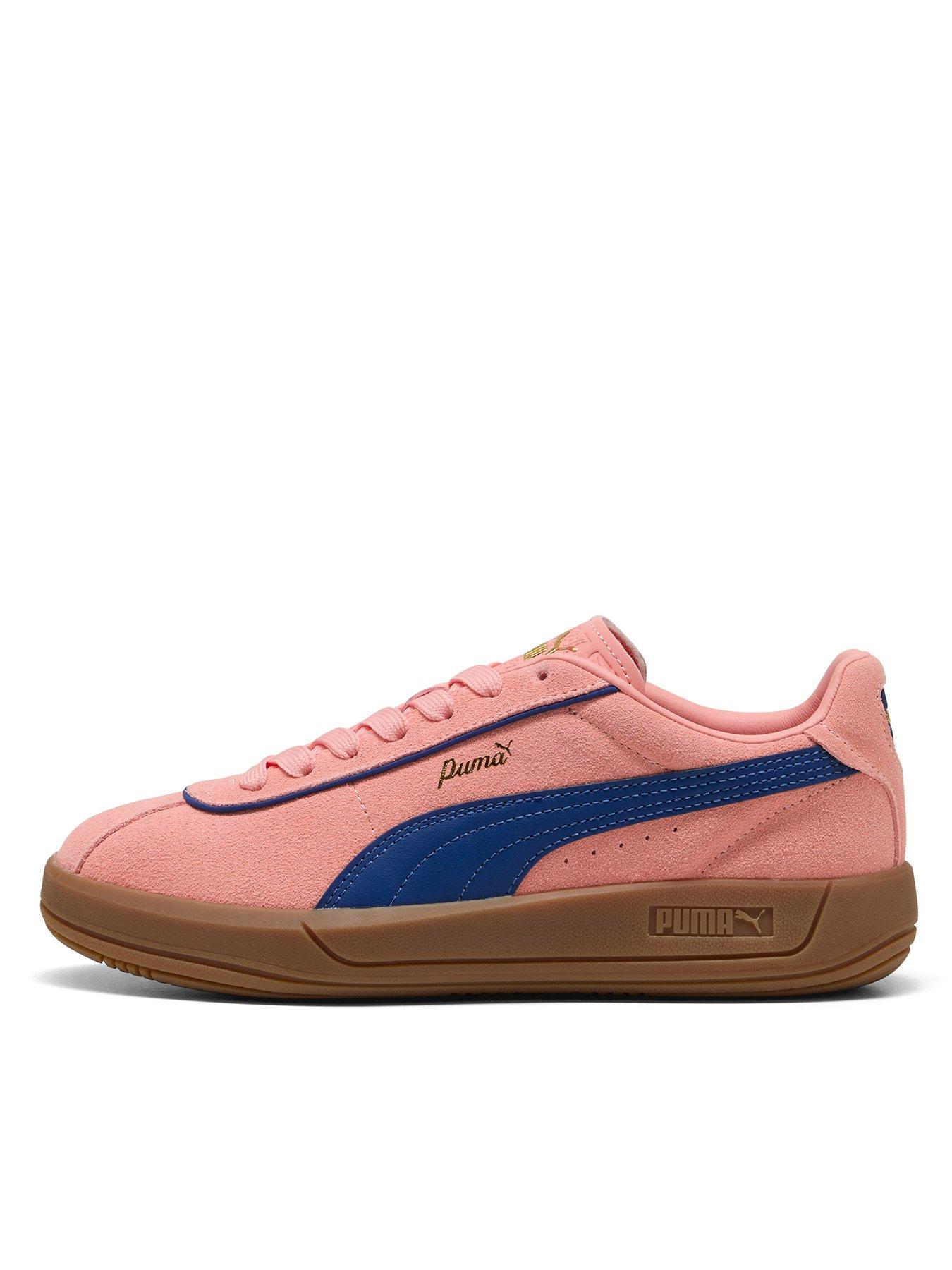 Image 1 of 6 of Puma Women's Club Klassika SD Trainers - Salmon and Ocean Blue
