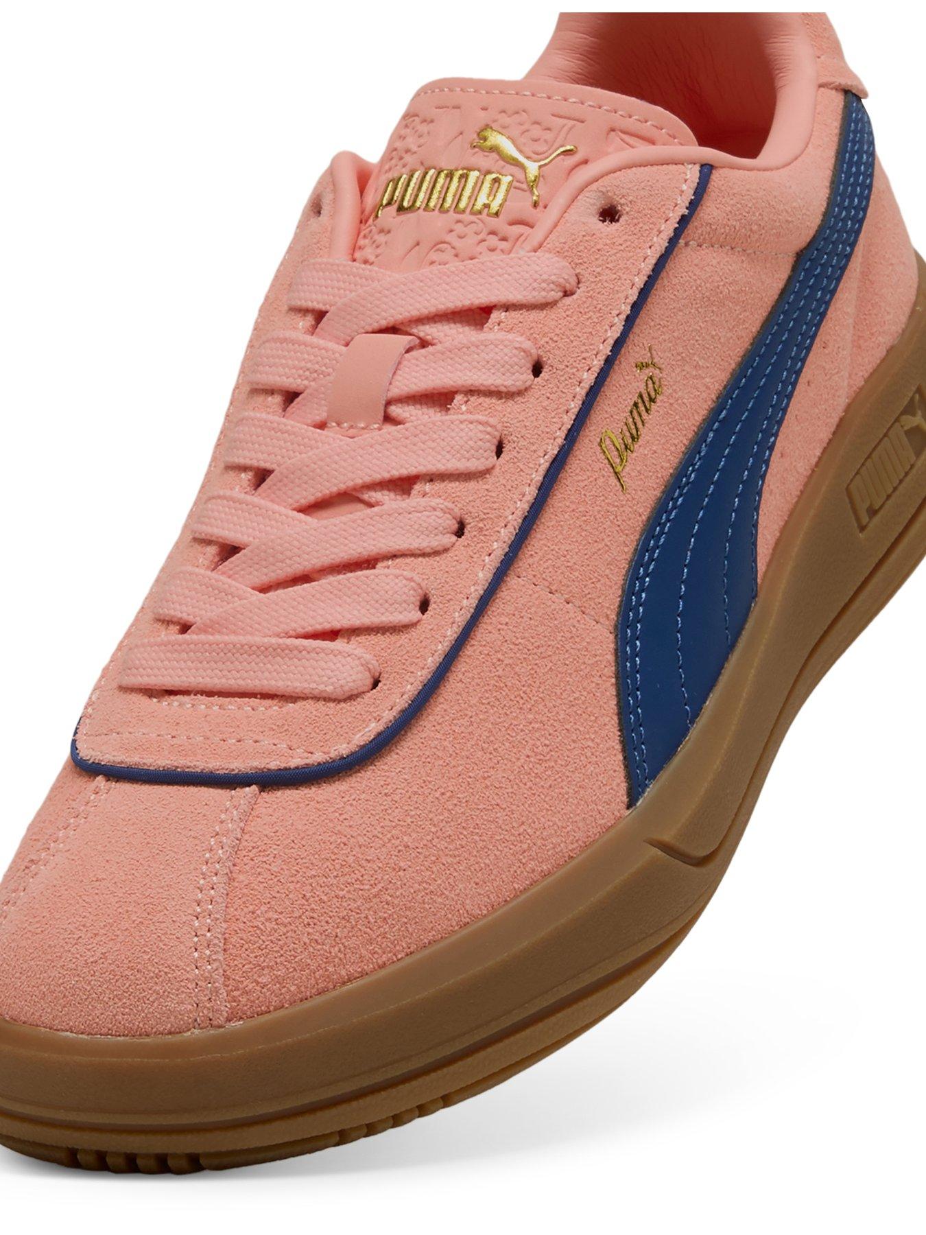 Image 4 of 6 of Puma Women's Club Klassika SD Trainers - Salmon and Ocean Blue