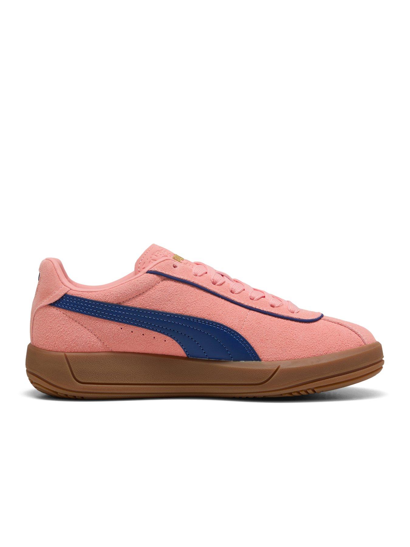Image 6 of 6 of Puma Women's Club Klassika SD Trainers - Salmon and Ocean Blue