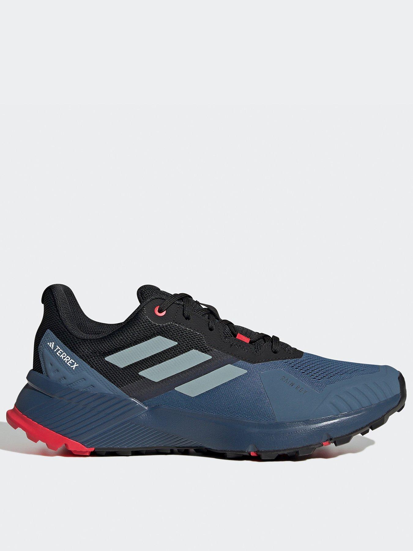 undefined Mens Soulstride Rain Ready Waterproof Trail Running Shoes - Blue - Steel/Grey/Ruby