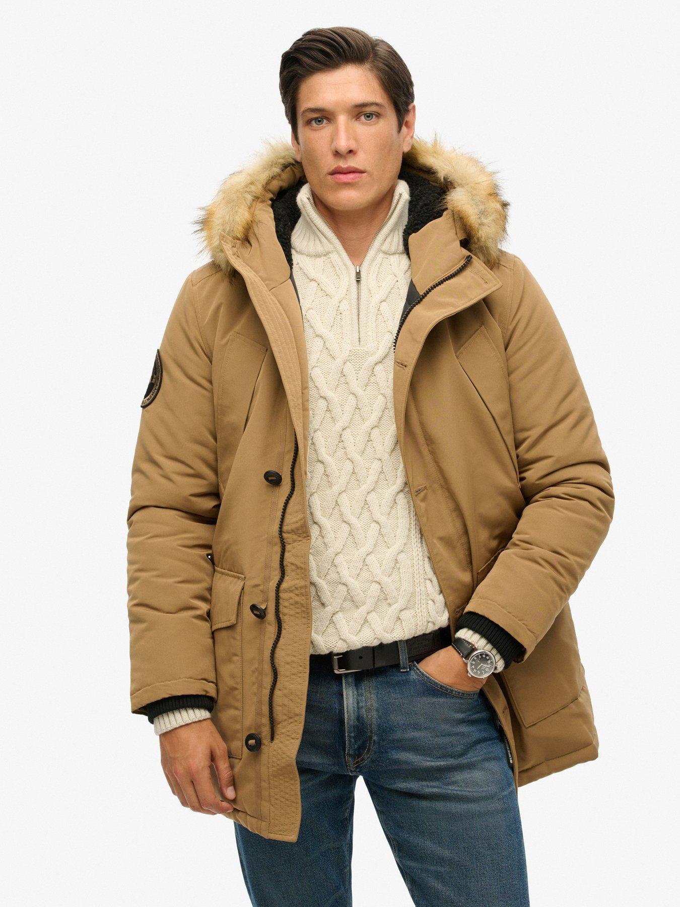 undefined Everest Faux Fur Parka Jacket - Light Beige