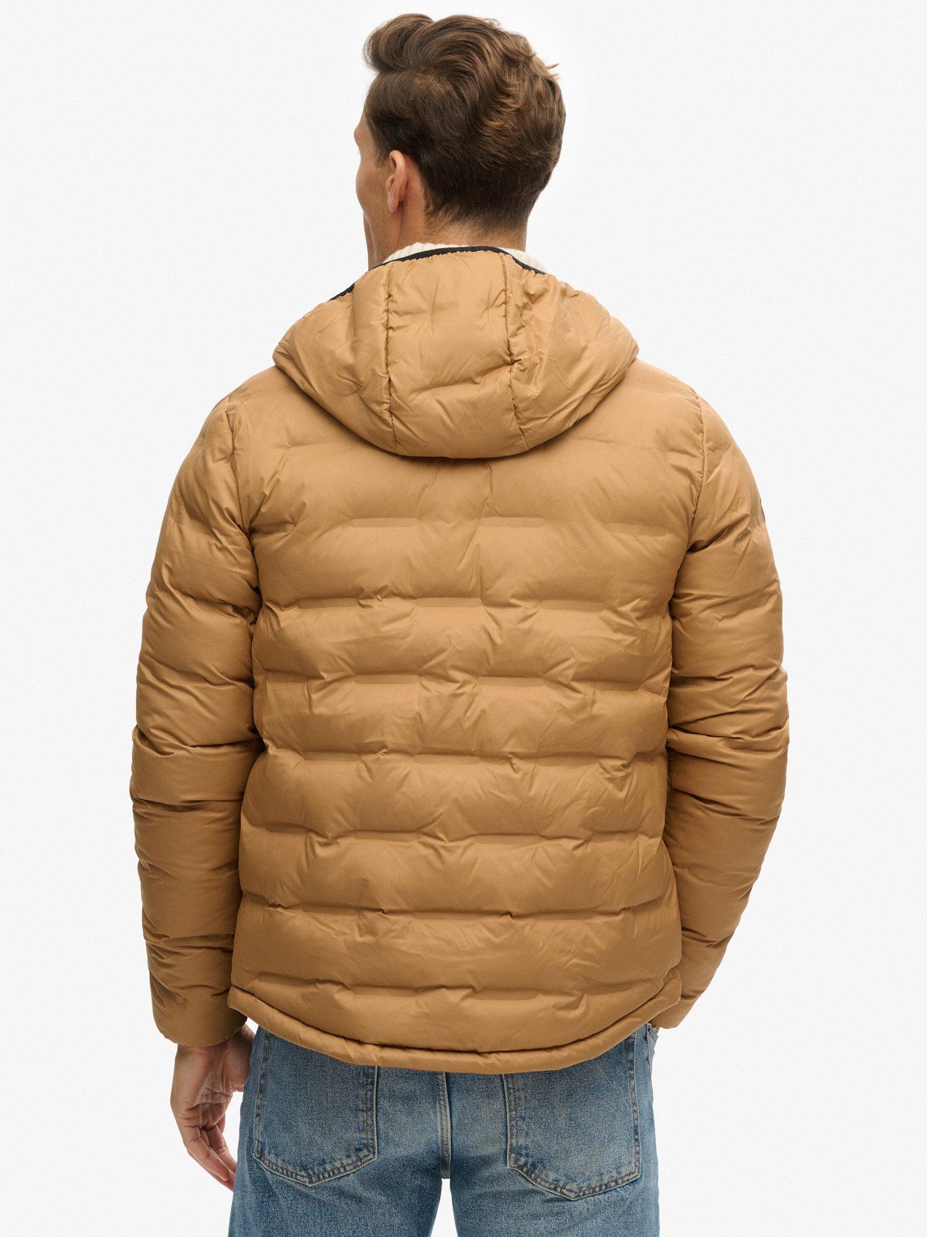 Image 2 of 5 of Superdry Studios Quilted Padded Jacket - Light Brown