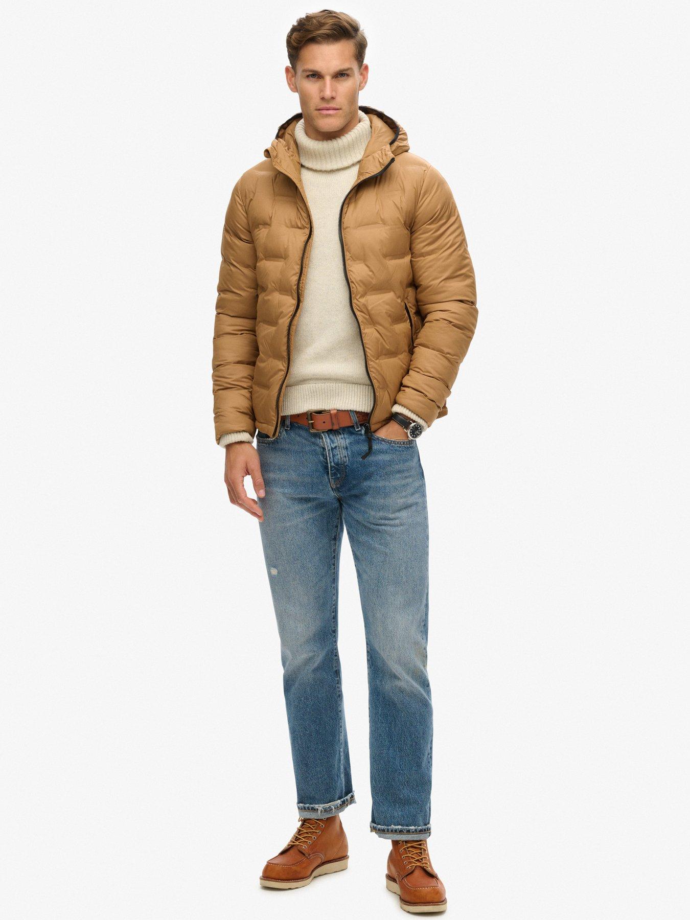 Image 3 of 5 of Superdry Studios Quilted Padded Jacket - Light Brown