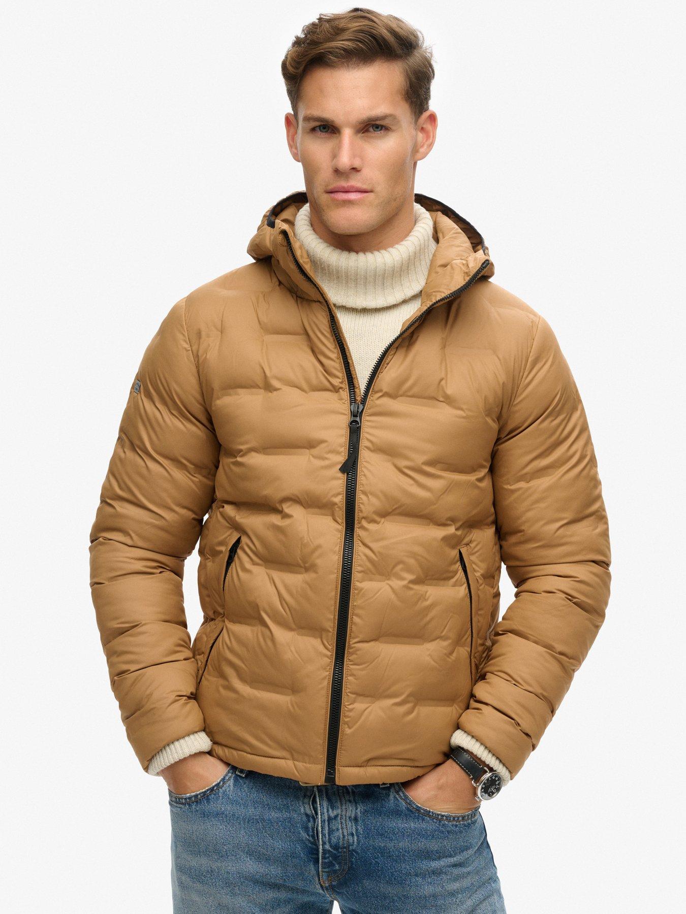 Image 4 of 5 of Superdry Studios Quilted Padded Jacket - Light Brown