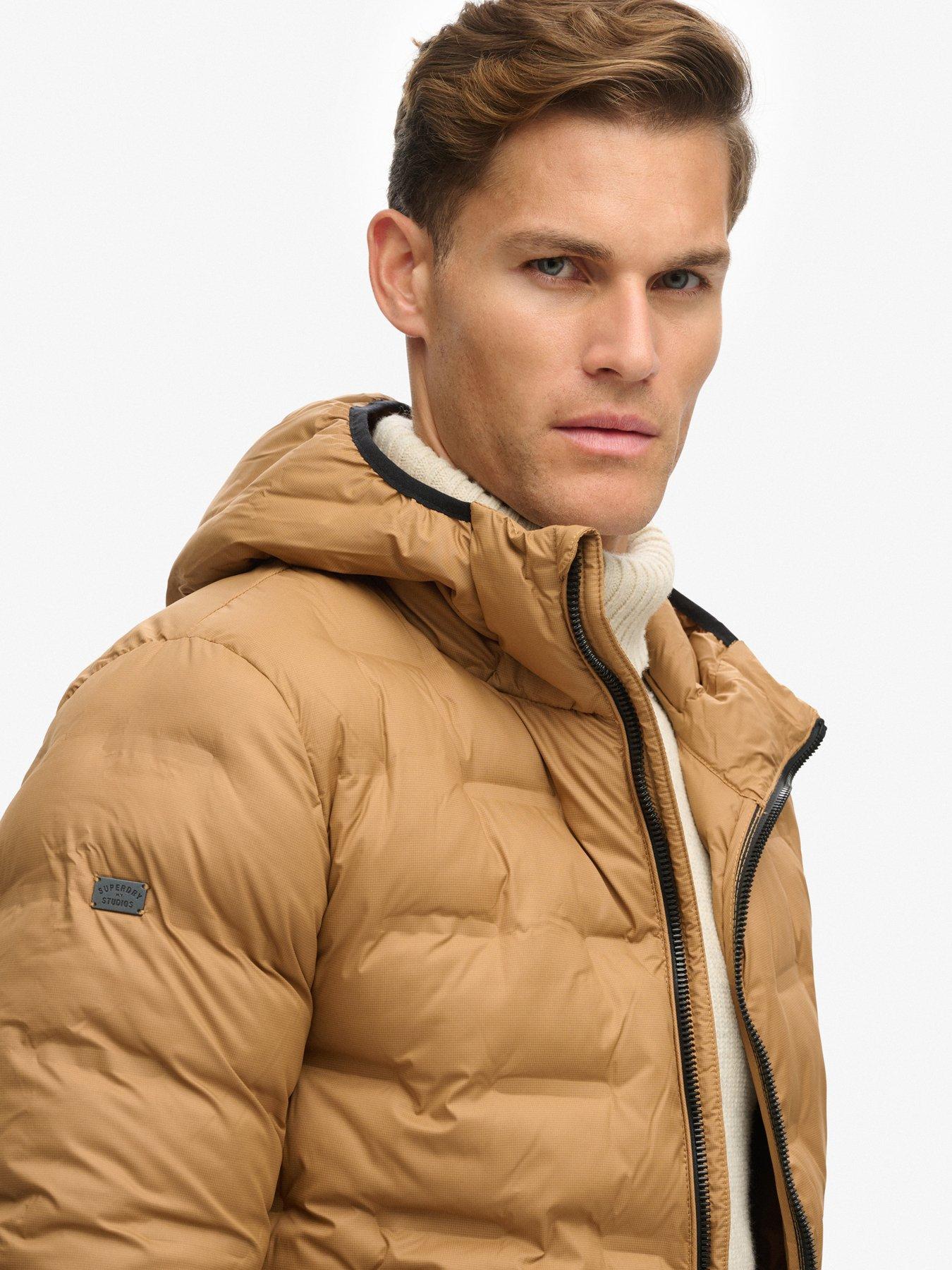 Image 5 of 5 of Superdry Studios Quilted Padded Jacket - Light Brown