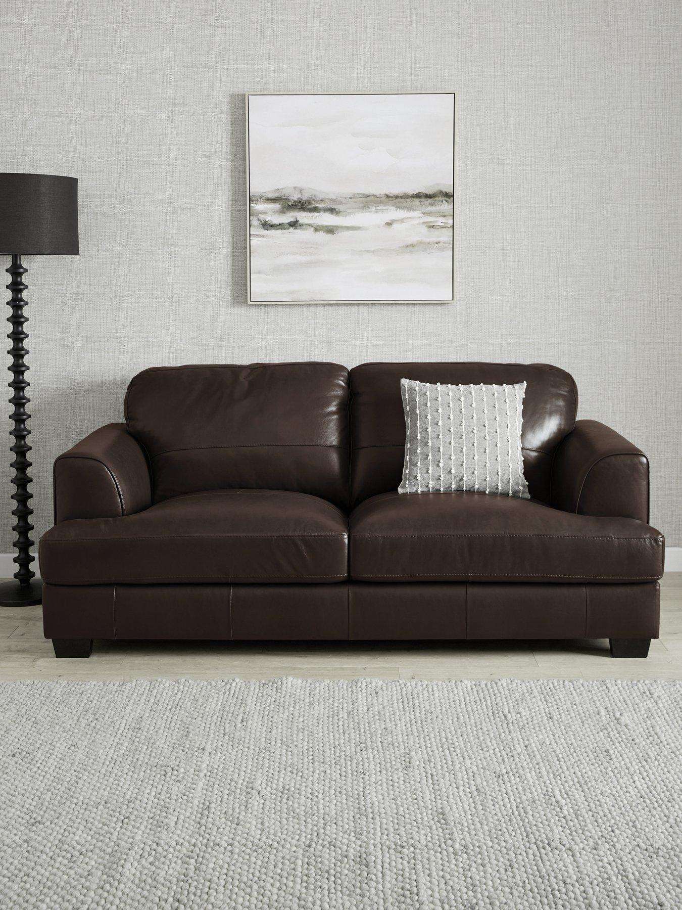 The Very Collection Astoria Italian Leather 3 Seater Sofa