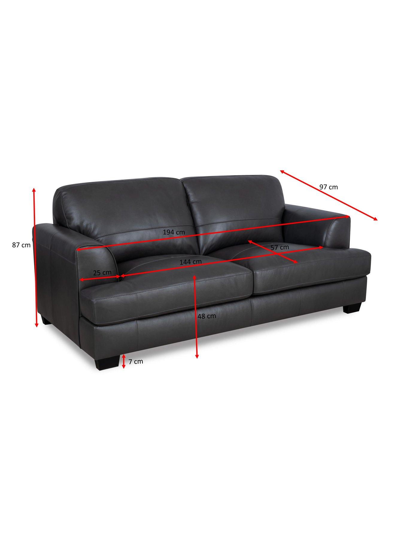 Image 7 of 7 of The Very Collection Astoria Italian Leather 3 Seater Sofa - FSC&reg; Certified