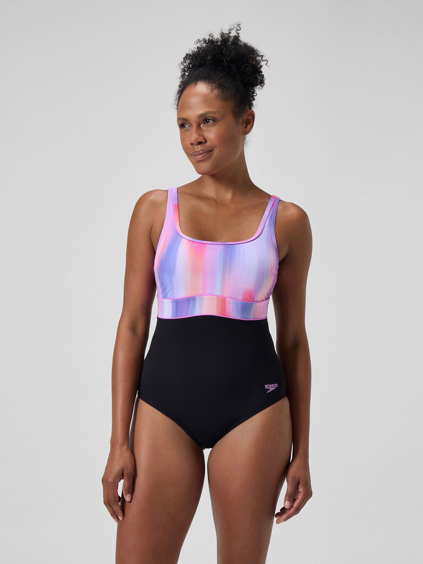 undefined Womens Shaping Contoureclipse Printed 1 Piece - Neon Violet