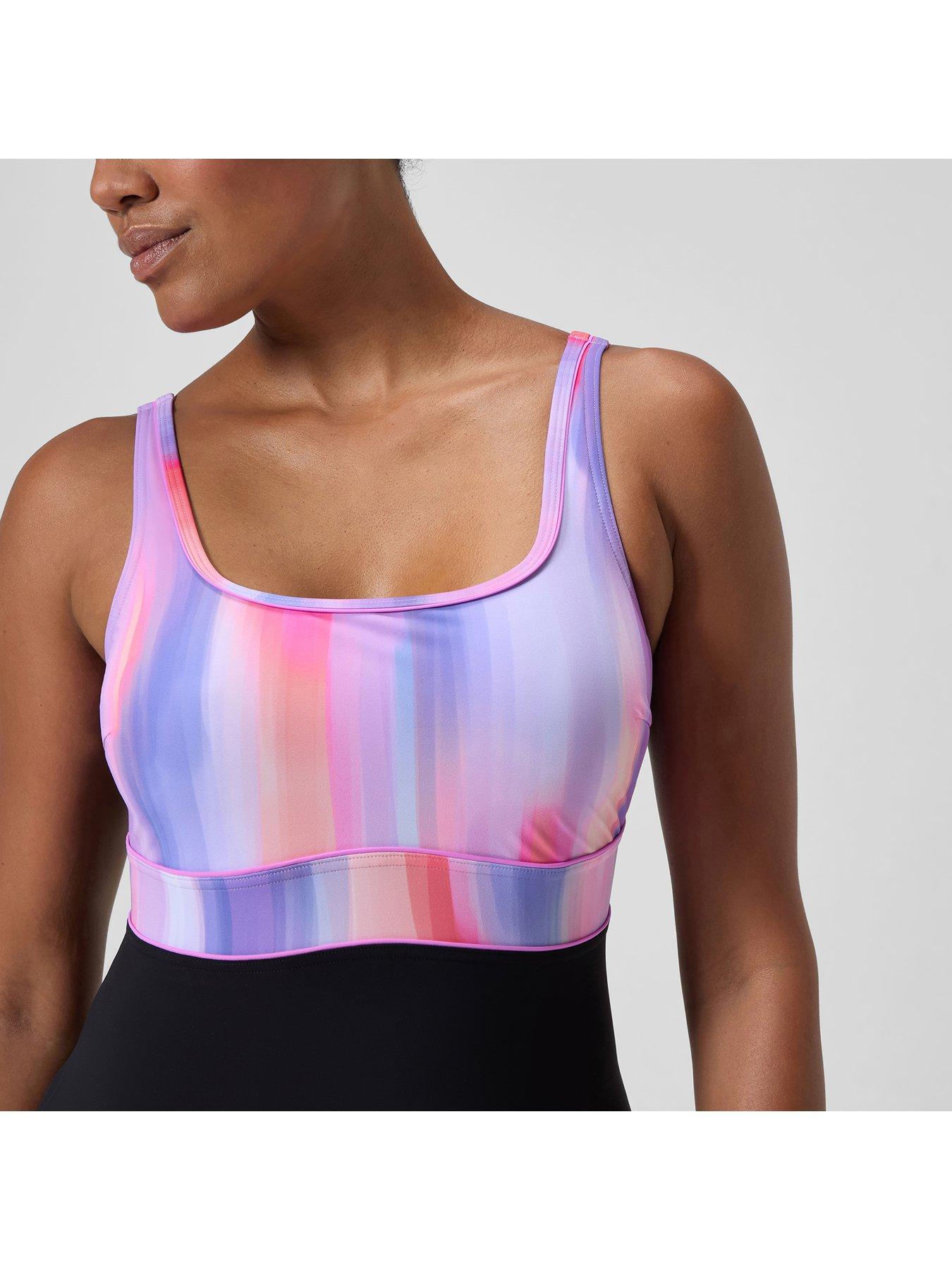 Image 5 of 6 of Speedo Womens Shaping Contoureclipse Printed 1 Piece - Black/pink