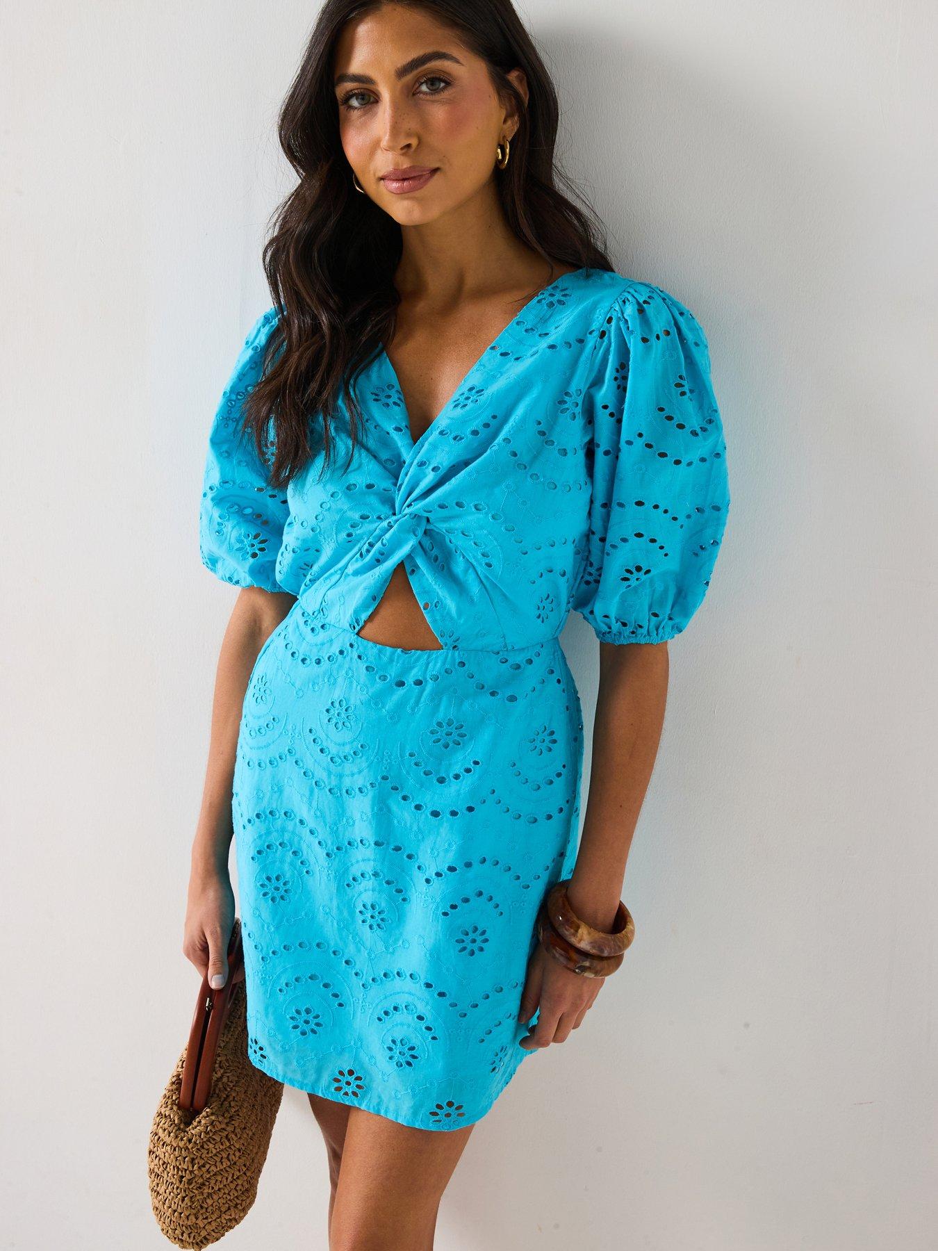 undefined Broderie Twist Front Mini