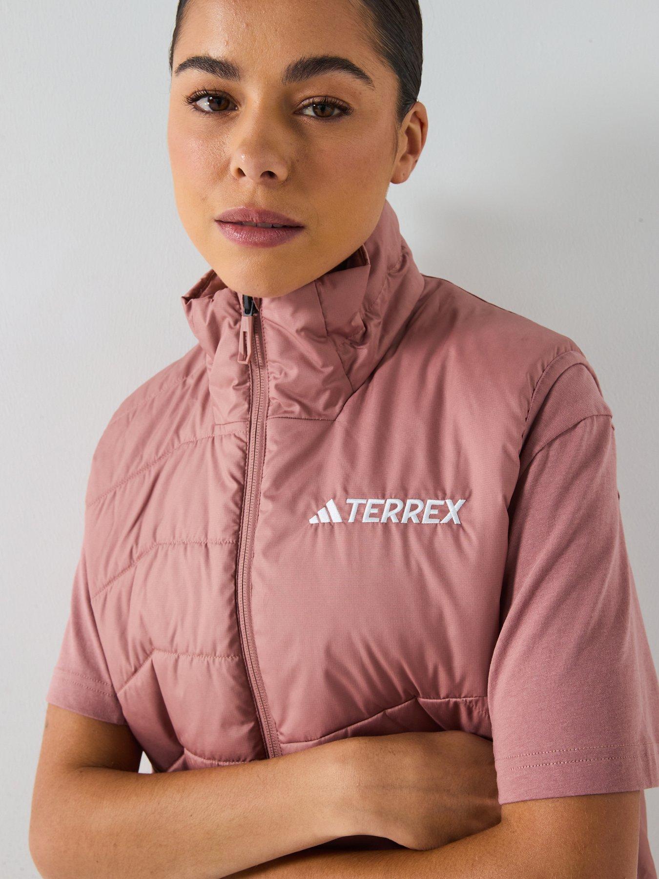 Image 4 of 6 of adidas Terrex Womens Mountain Insulated Hooded Vest - Pink