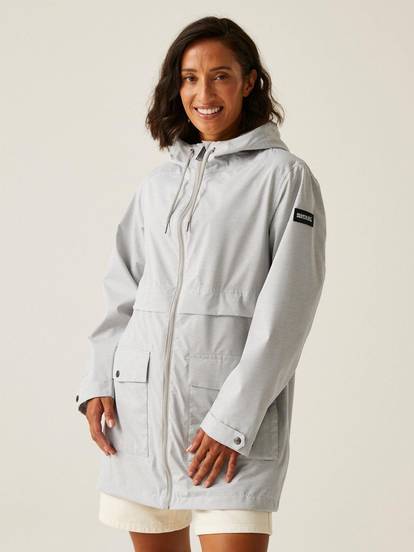 undefined Womens Navaeh Waterproof Shell Jacket- Grey