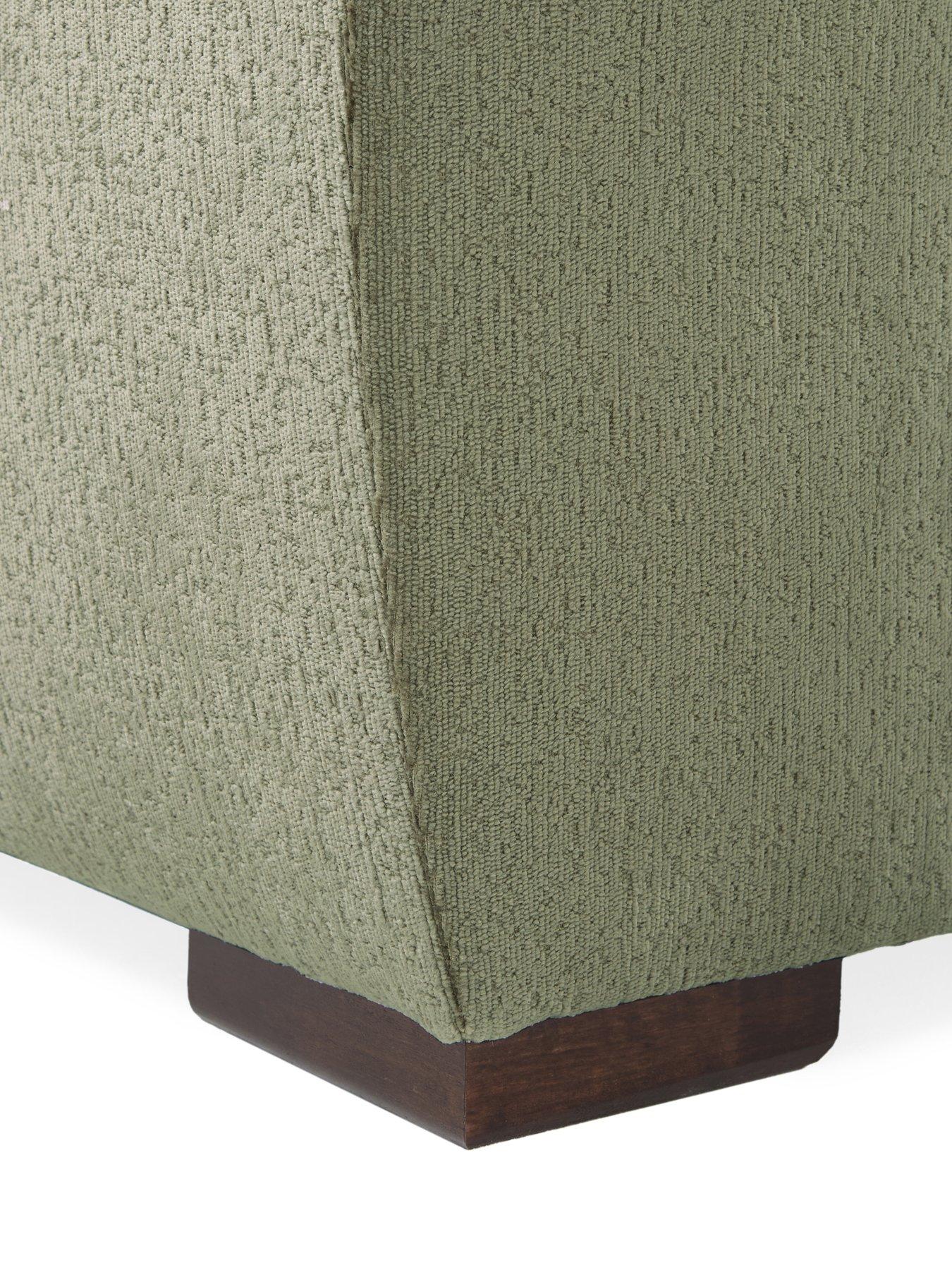 Image 4 of 7 of The Very Collection Salerno Standard Back Left Hand 3 Seater Fabric Chaise Sofa -&nbsp;Green - FSC&reg; Certified