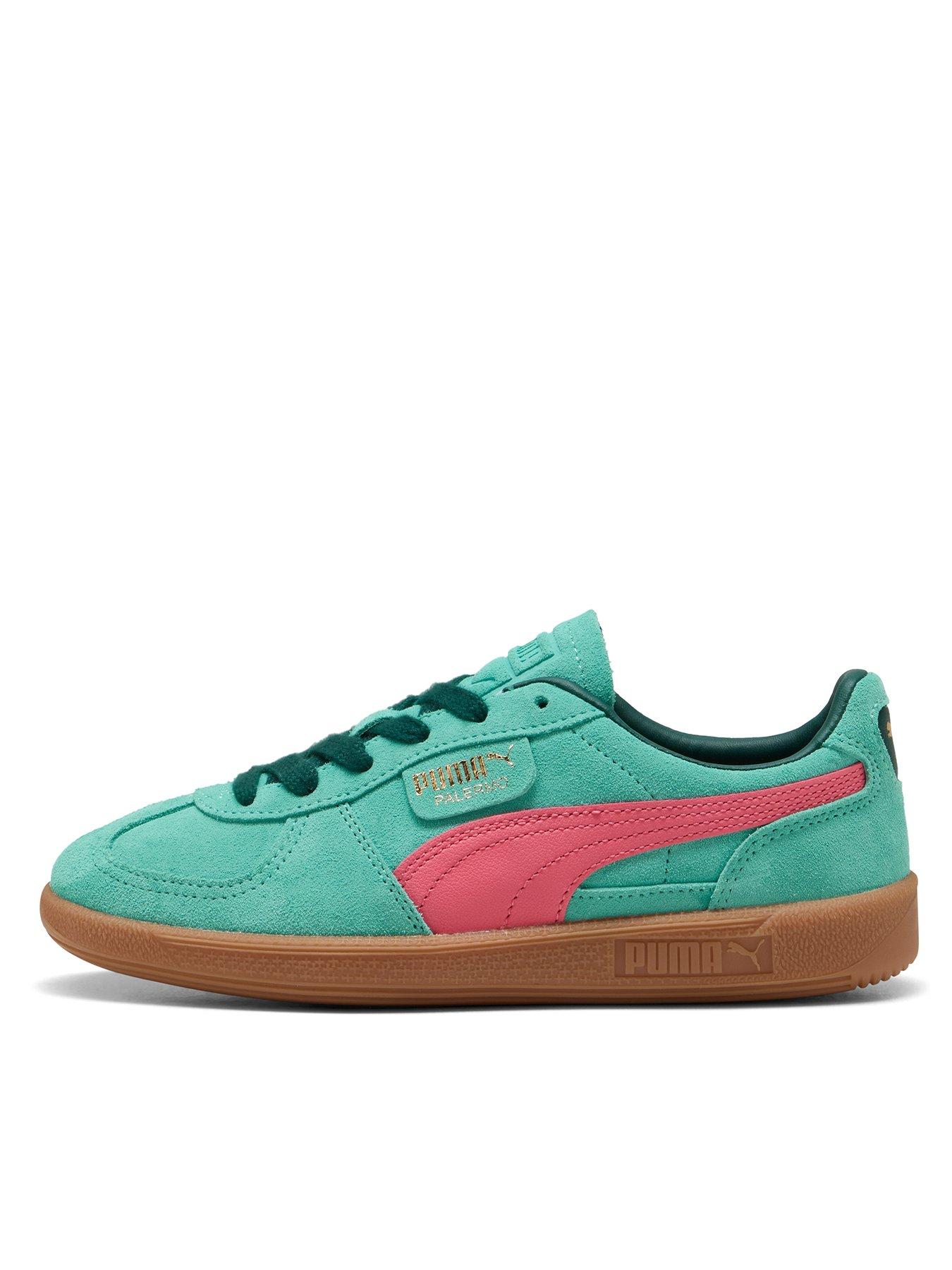 Puma Womens Palermo Trainers, Green, Size 7, Women