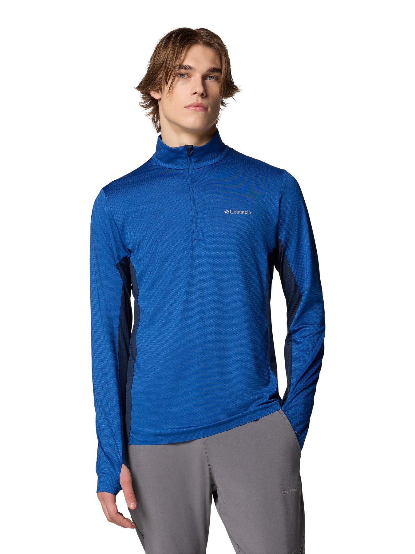 Columbia Men's Three Pitch Technical Half Zip Top - Blue | Very