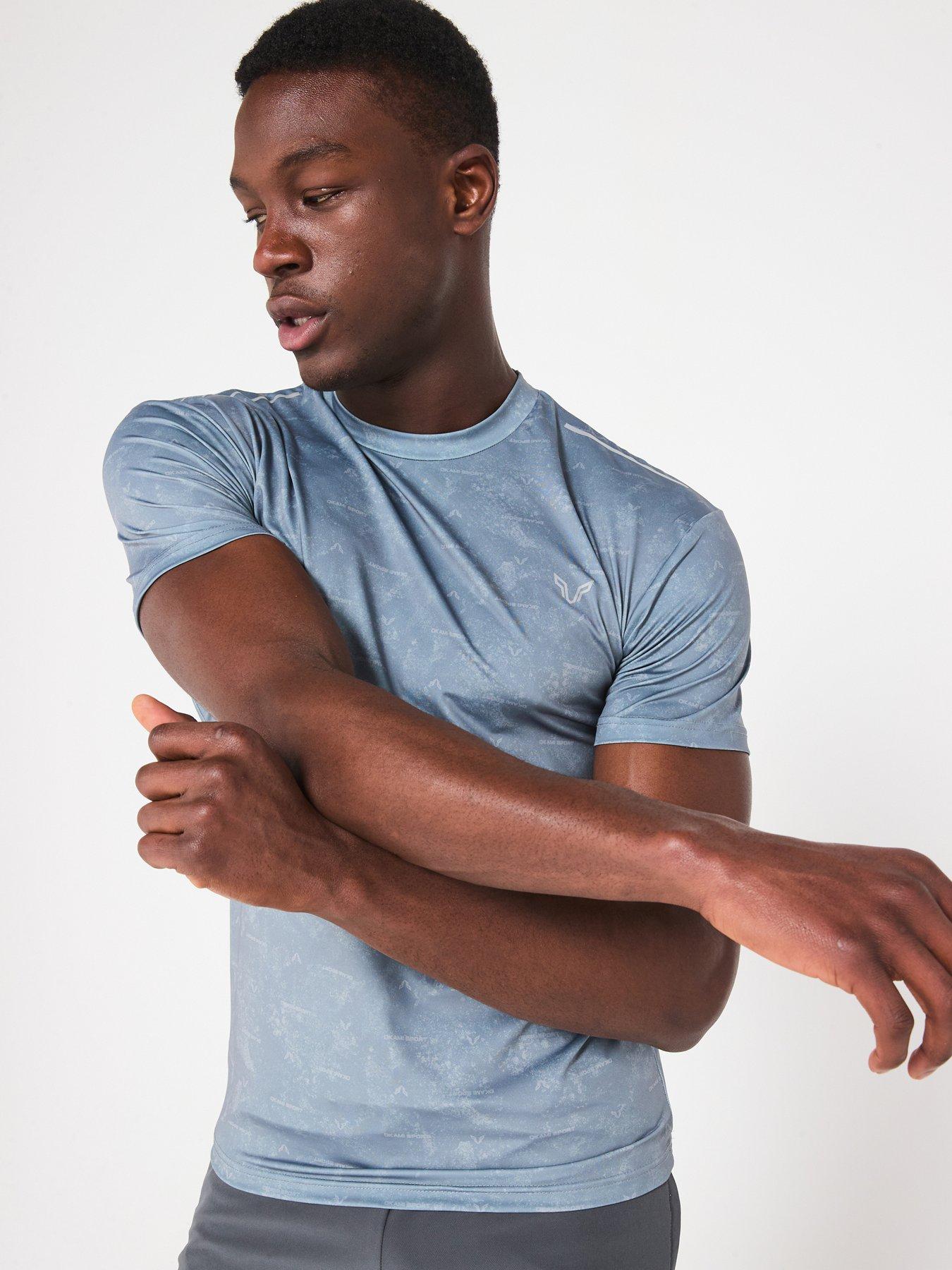 undefined Mens Spirit All Over Print T-Shirt - Grey