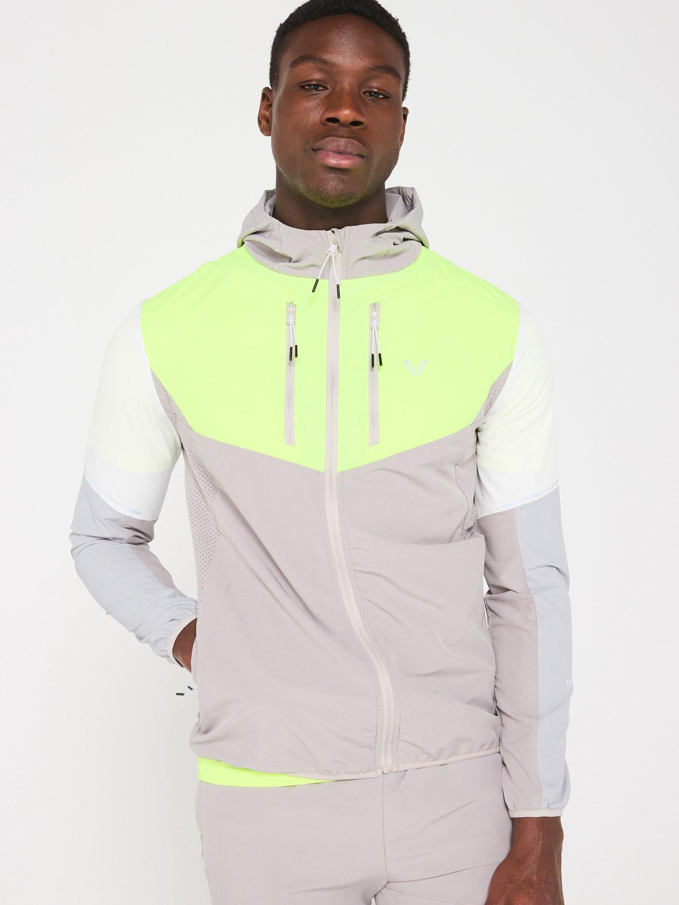 Image 1 of 6 of Okami Mens Wanderer Woven Track Top - White/Yellow/Light Grey