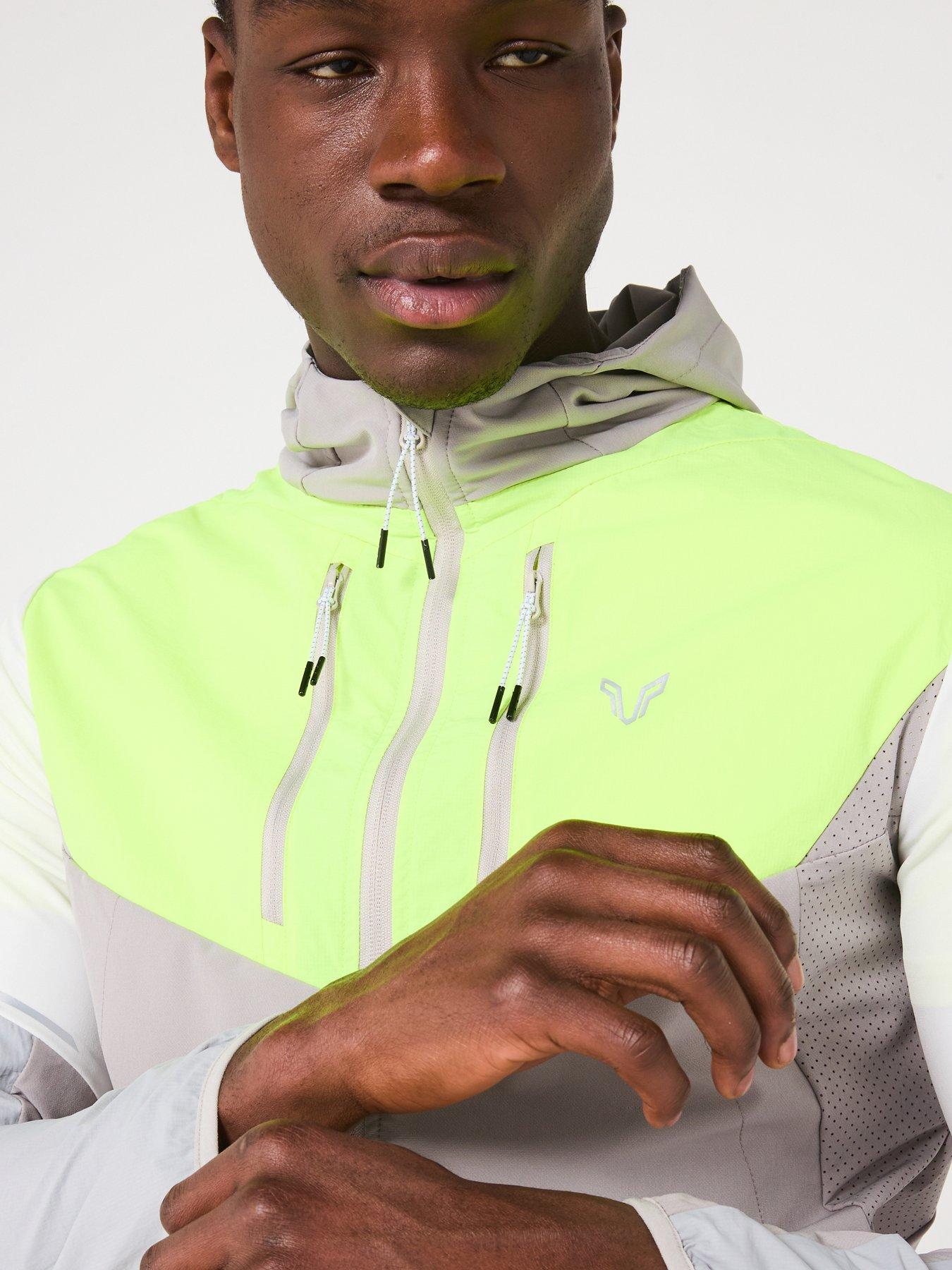 Image 4 of 6 of Okami Mens Wanderer Woven Track Top - White/Yellow/Light Grey