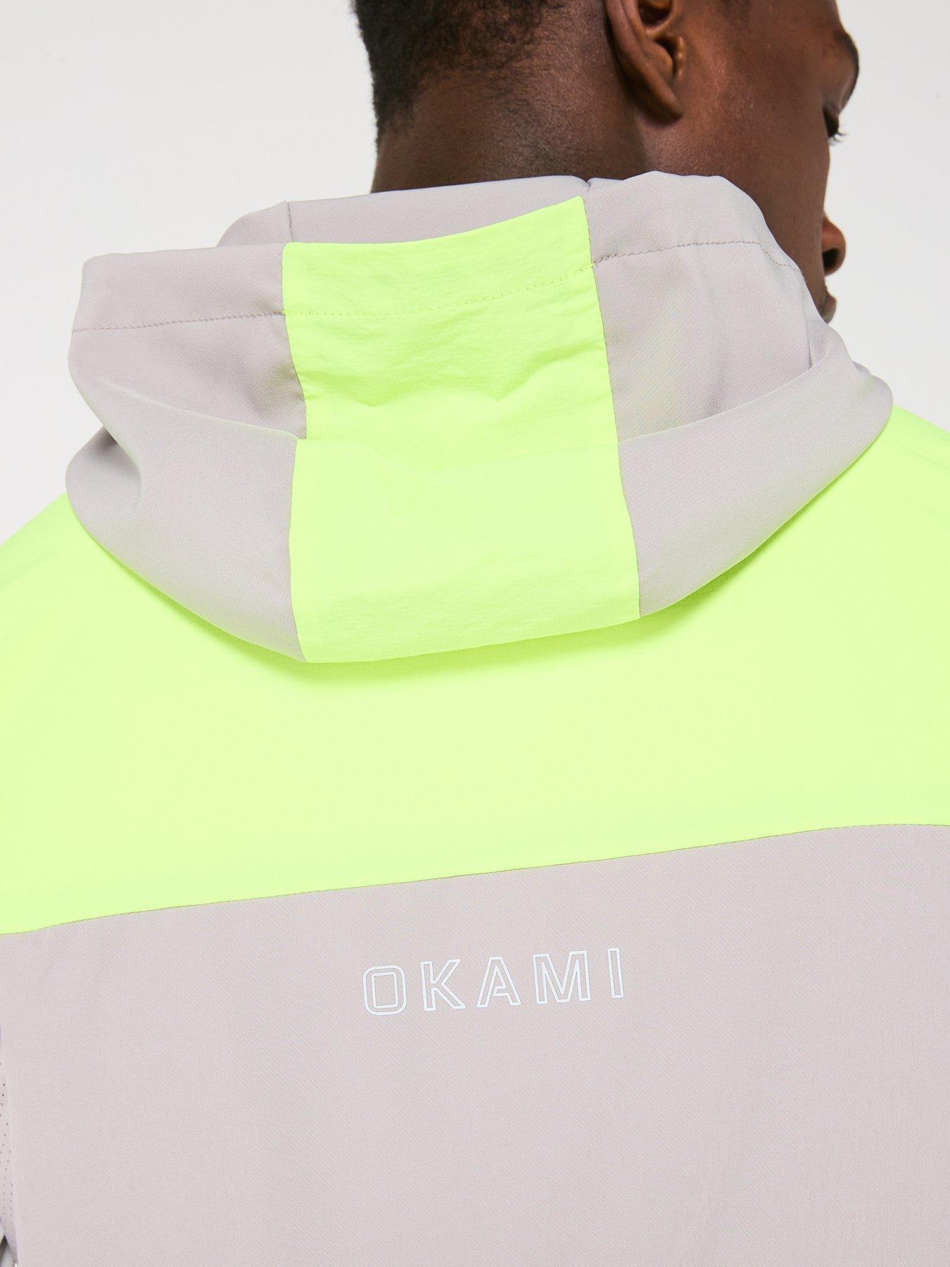 Image 5 of 6 of Okami Mens Wanderer Woven Track Top - White/Yellow/Light Grey