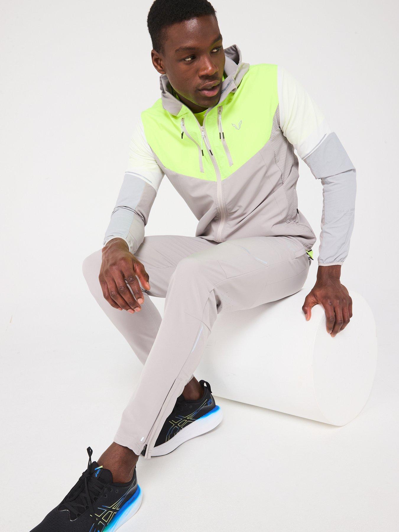 Image 6 of 6 of Okami Mens Wanderer Woven Track Top - White/Yellow/Light Grey