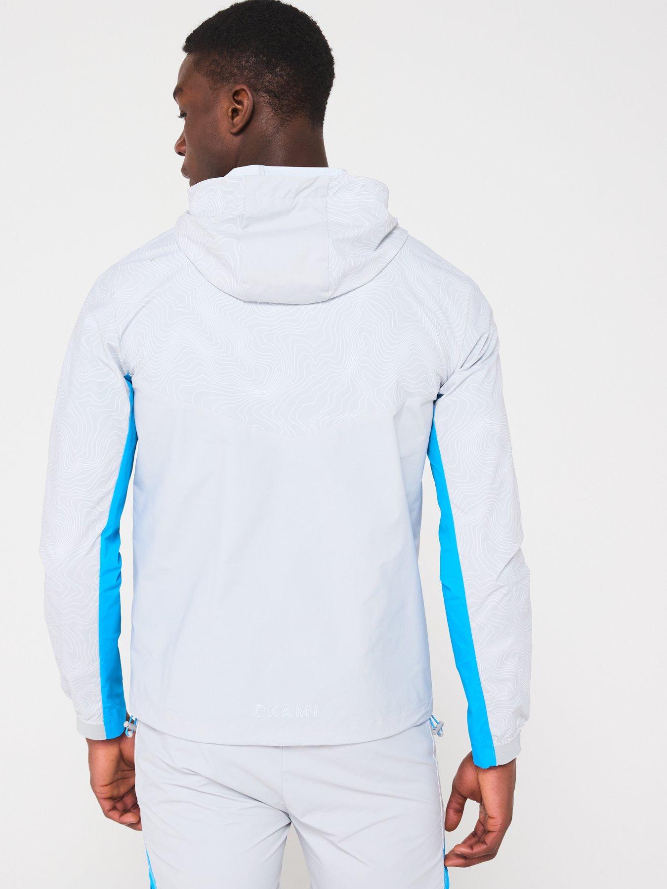 Image 2 of 6 of Okami Mens Contours Windbreaker - Light Grey/blue