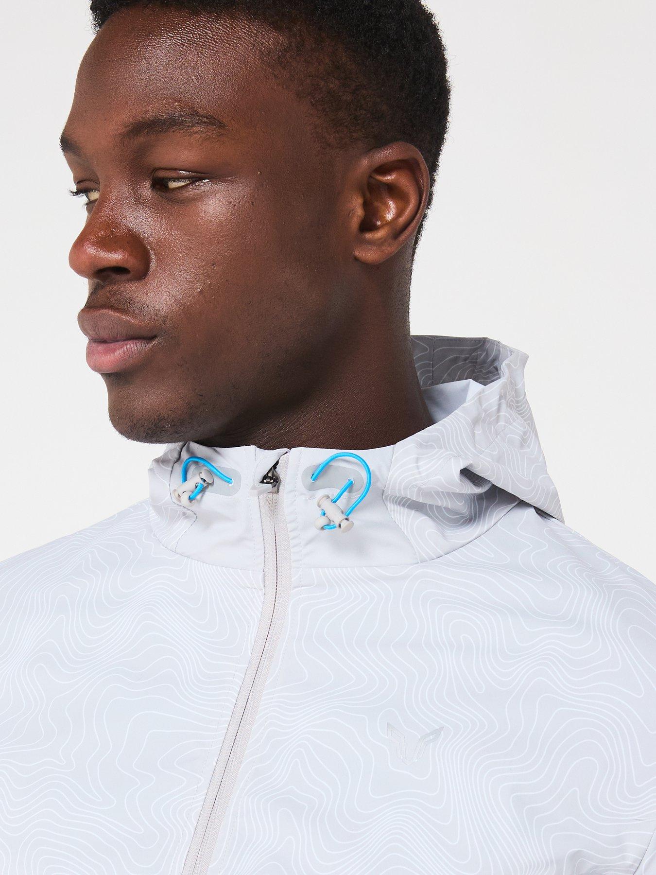 Image 4 of 6 of Okami Mens Contours Windbreaker - Light Grey/blue