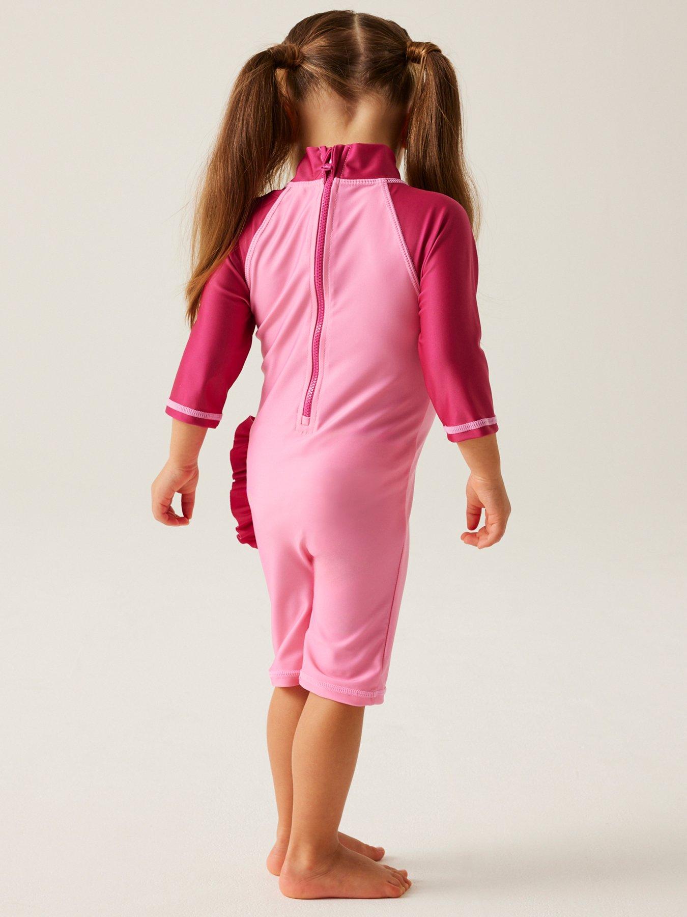 Image 2 of 7 of Regatta Kids Animal Rash Swimsuit- Pink