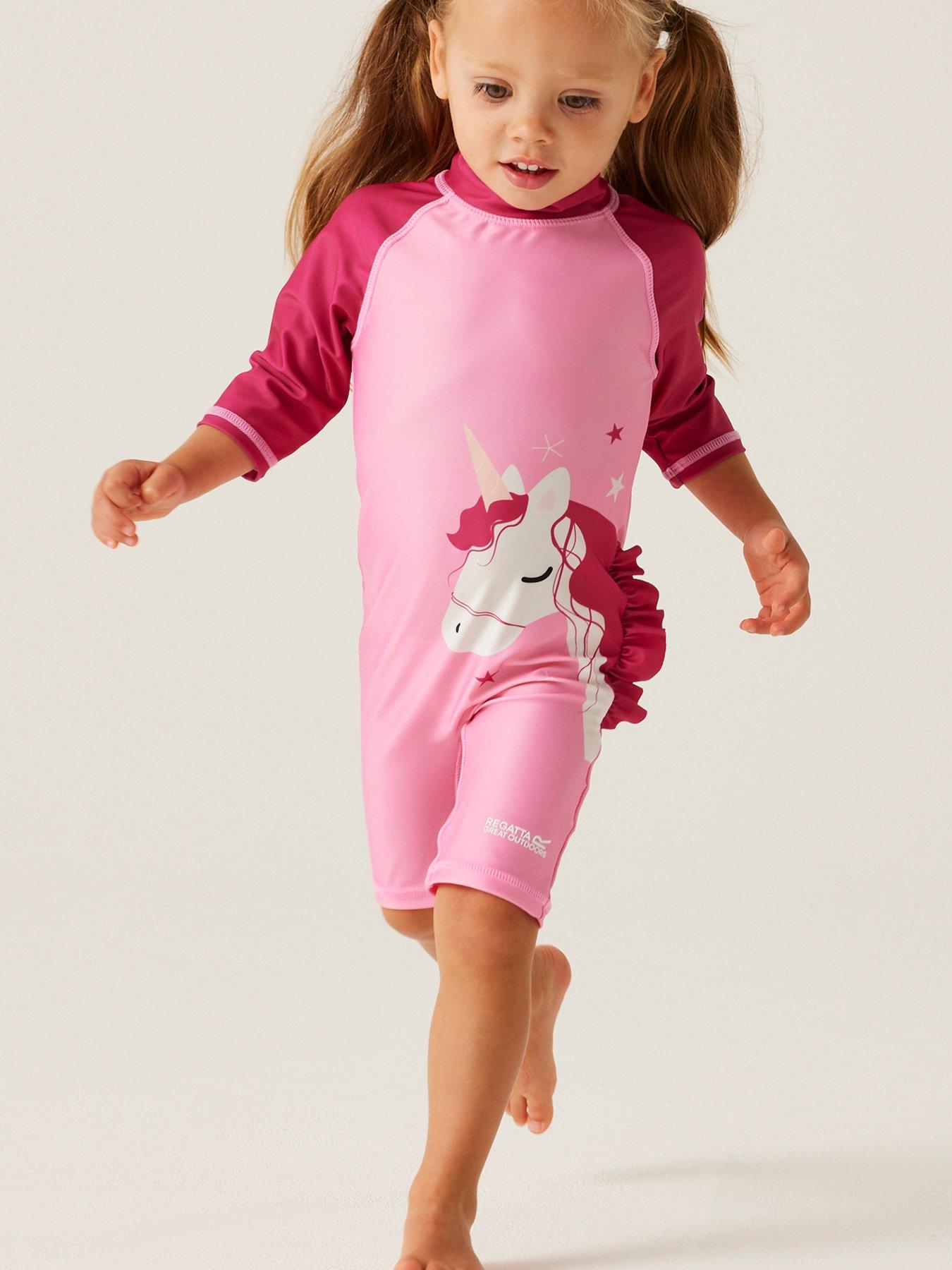 Image 3 of 7 of Regatta Kids Animal Rash Swimsuit- Pink