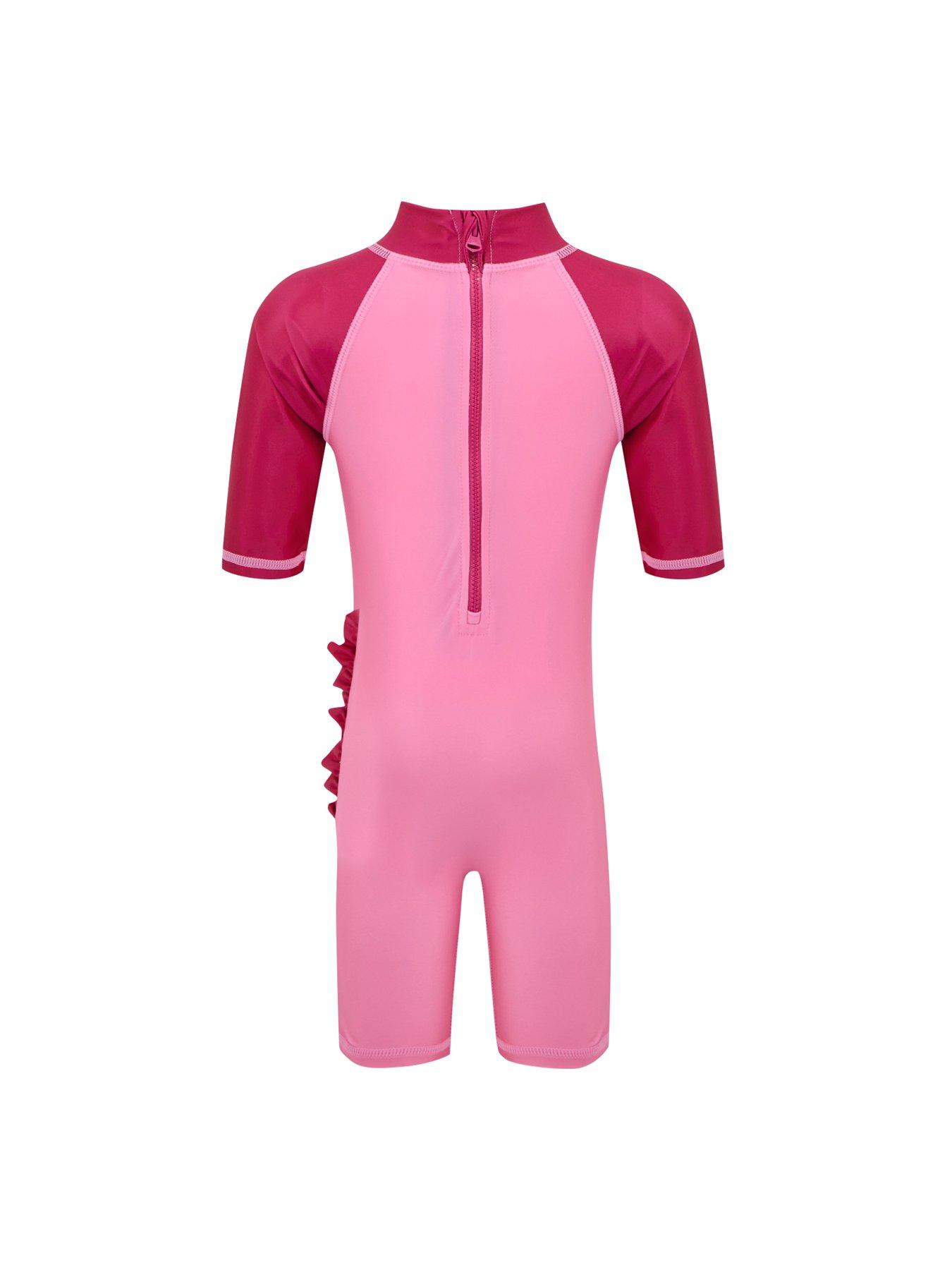Image 7 of 7 of Regatta Kids Animal Rash Swimsuit- Pink