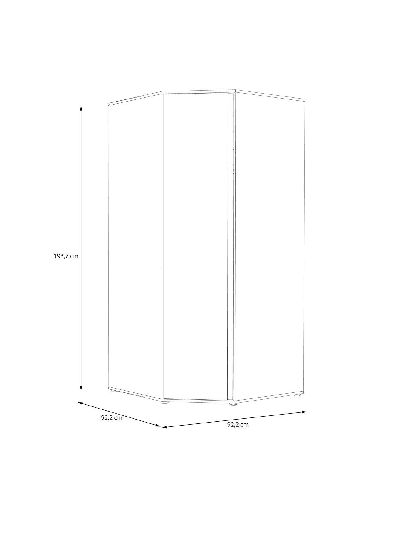 Image 6 of 7 of The Very Collection Lisson Corner Wardrobe - Oatmeal - FSC&reg; Certified