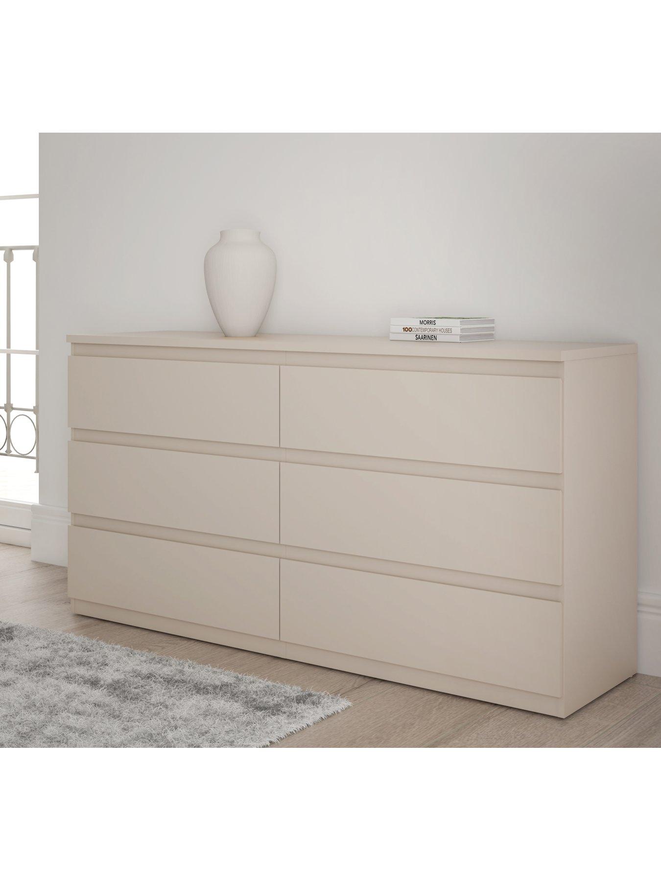 Product photograph of Very Home Lisson 6 Drawer Chest - Oatmeal - Fsc Reg Certified from very.co.uk