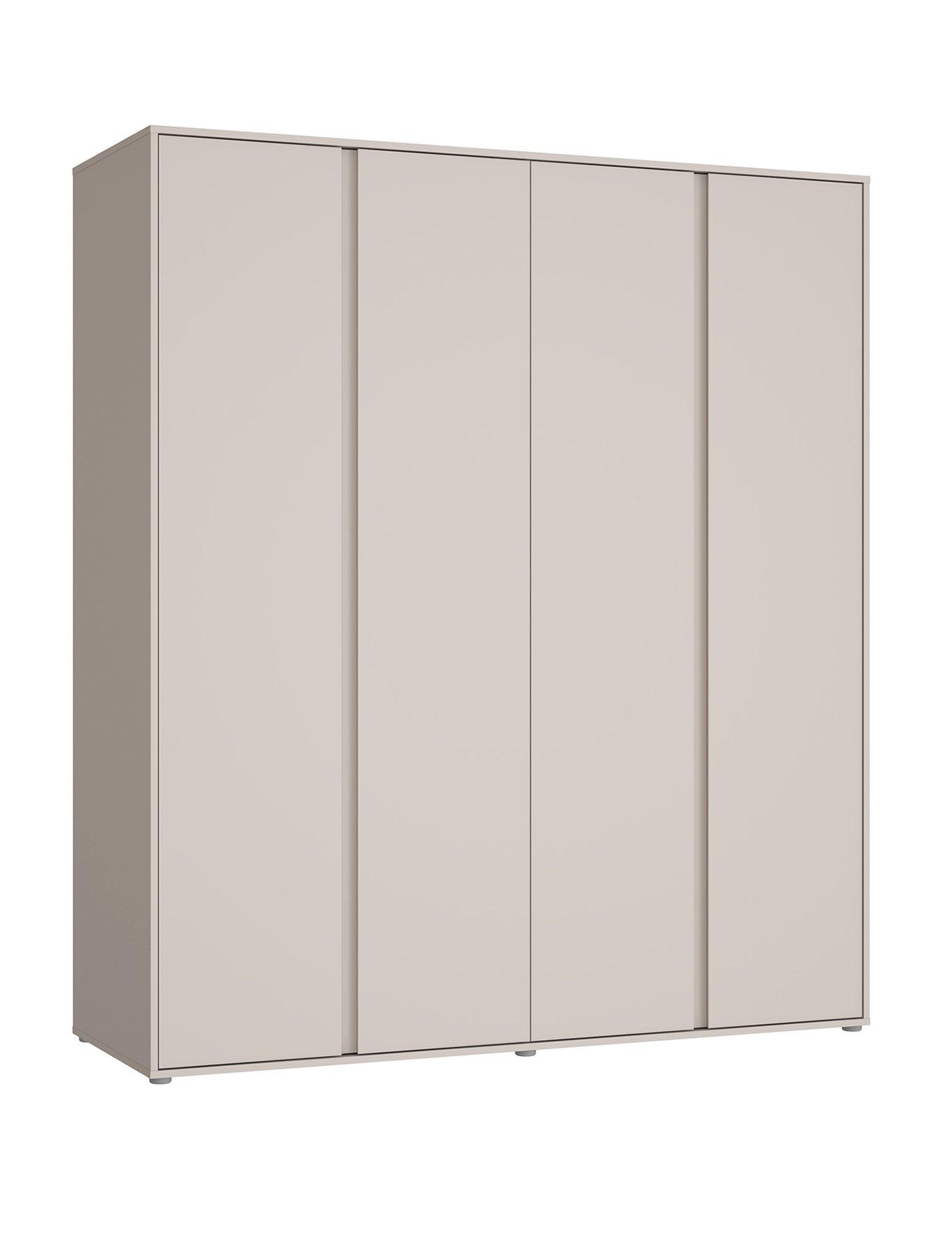 Image 3 of 7 of Very Home Lisson 4 Door Wardrobe with Internal Chest of Drawers - Oatmeal&nbsp;- FSC&reg; Certified