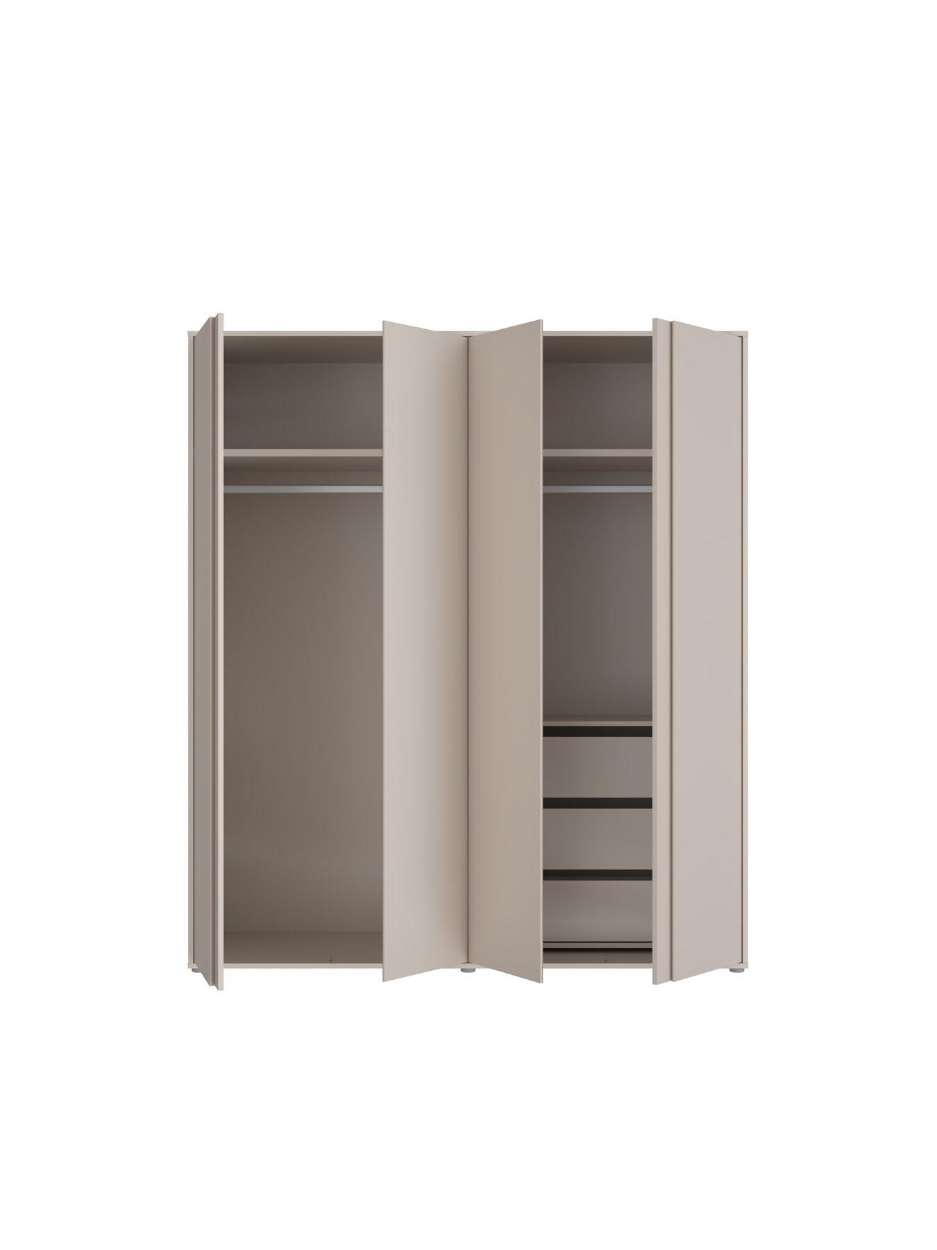 Image 4 of 7 of Very Home Lisson 4 Door Wardrobe with Internal Chest of Drawers - Oatmeal&nbsp;- FSC&reg; Certified