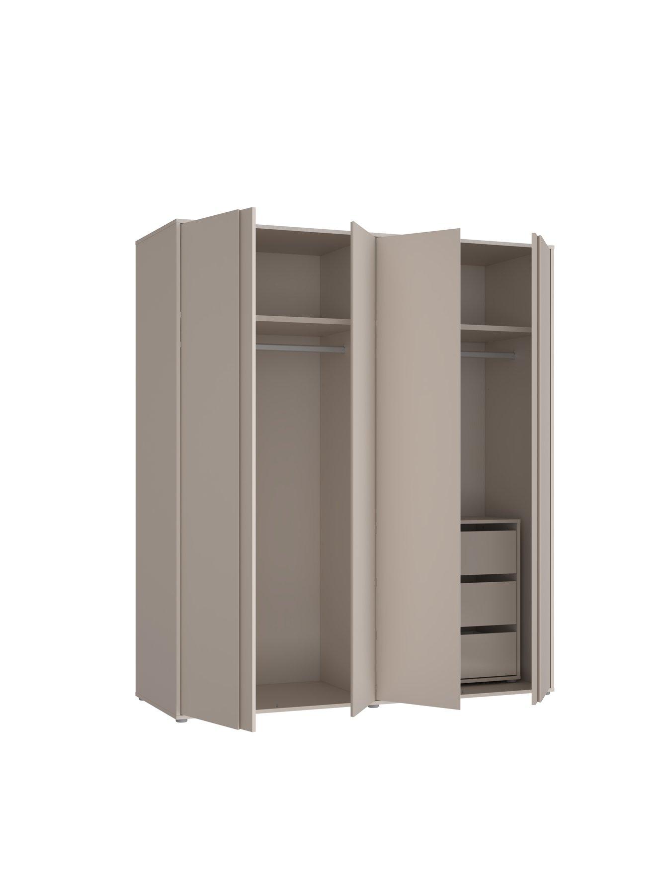 Image 5 of 7 of Very Home Lisson 4 Door Wardrobe with Internal Chest of Drawers - Oatmeal&nbsp;- FSC&reg; Certified