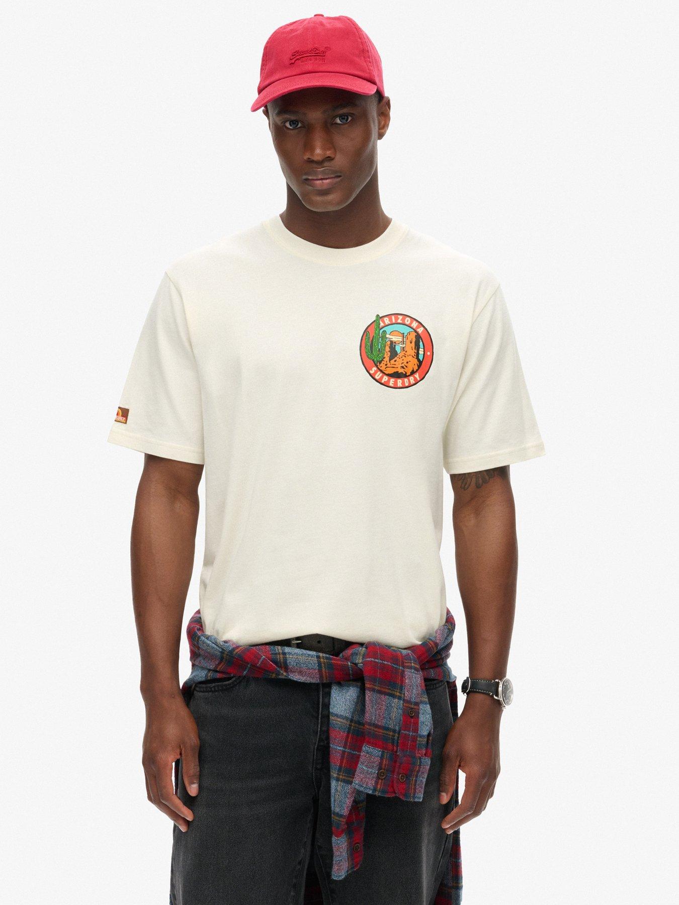 Image 1 of 5 of Superdry Travel Postcard Graphic T-Shirt - White