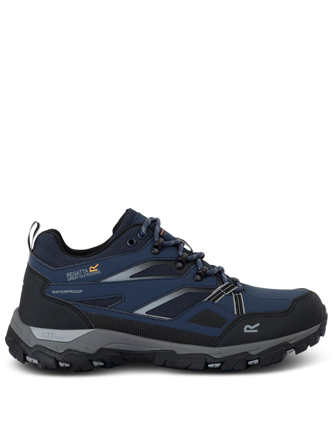 Regatta Mens Holcombe Low Waterproof Walking Shoe, Navy, Size 7, Men