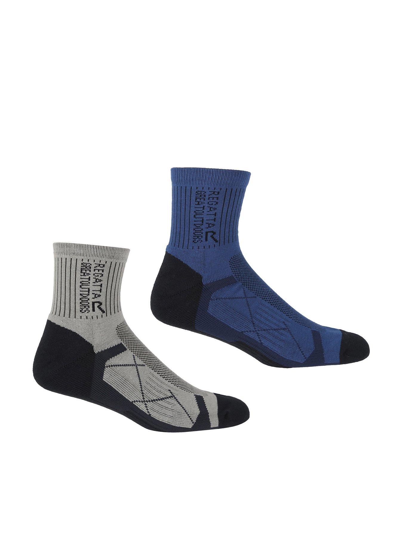 Regatta Mens 2Pk Outdoor Active Walking Socks - Navy