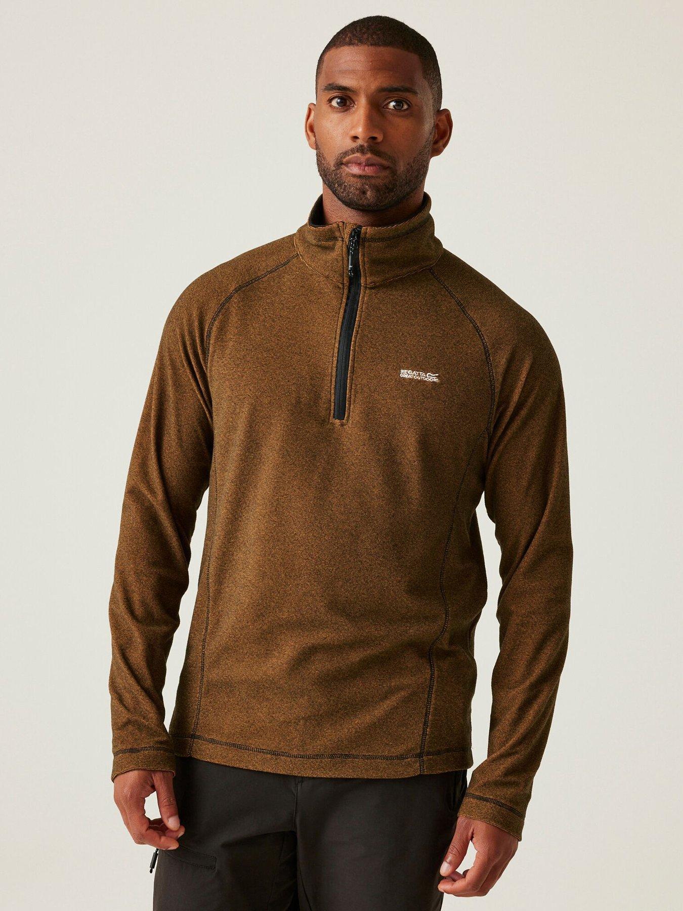 undefined Mens Montes Half Zip Fleece - Orange